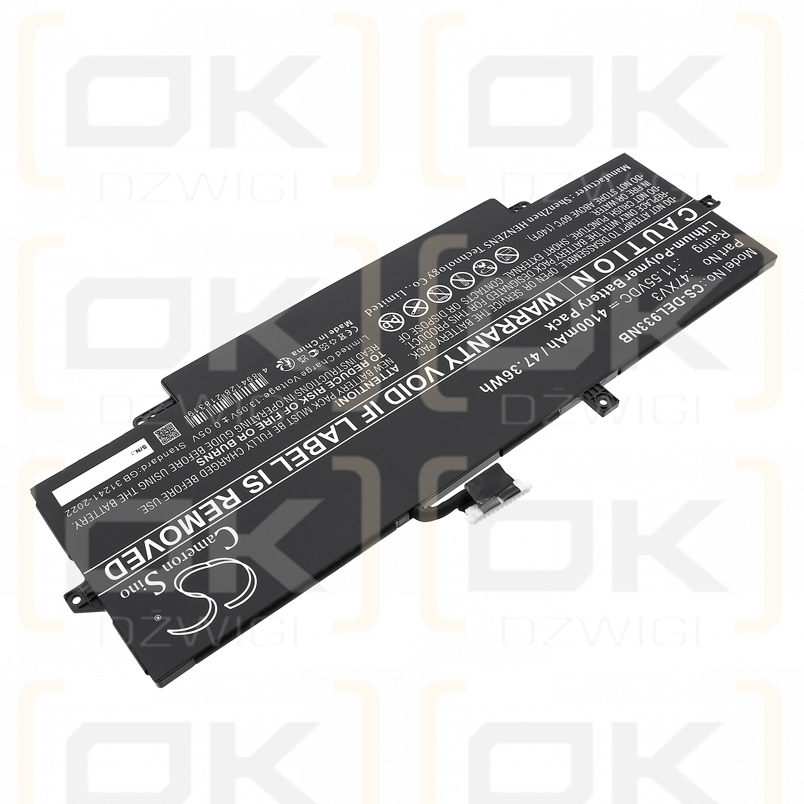 DELL Latitude 9330 V2KRT / 05Y3T9 4100 mAh Li-Polymer 11,55 V (Cameron Sino)