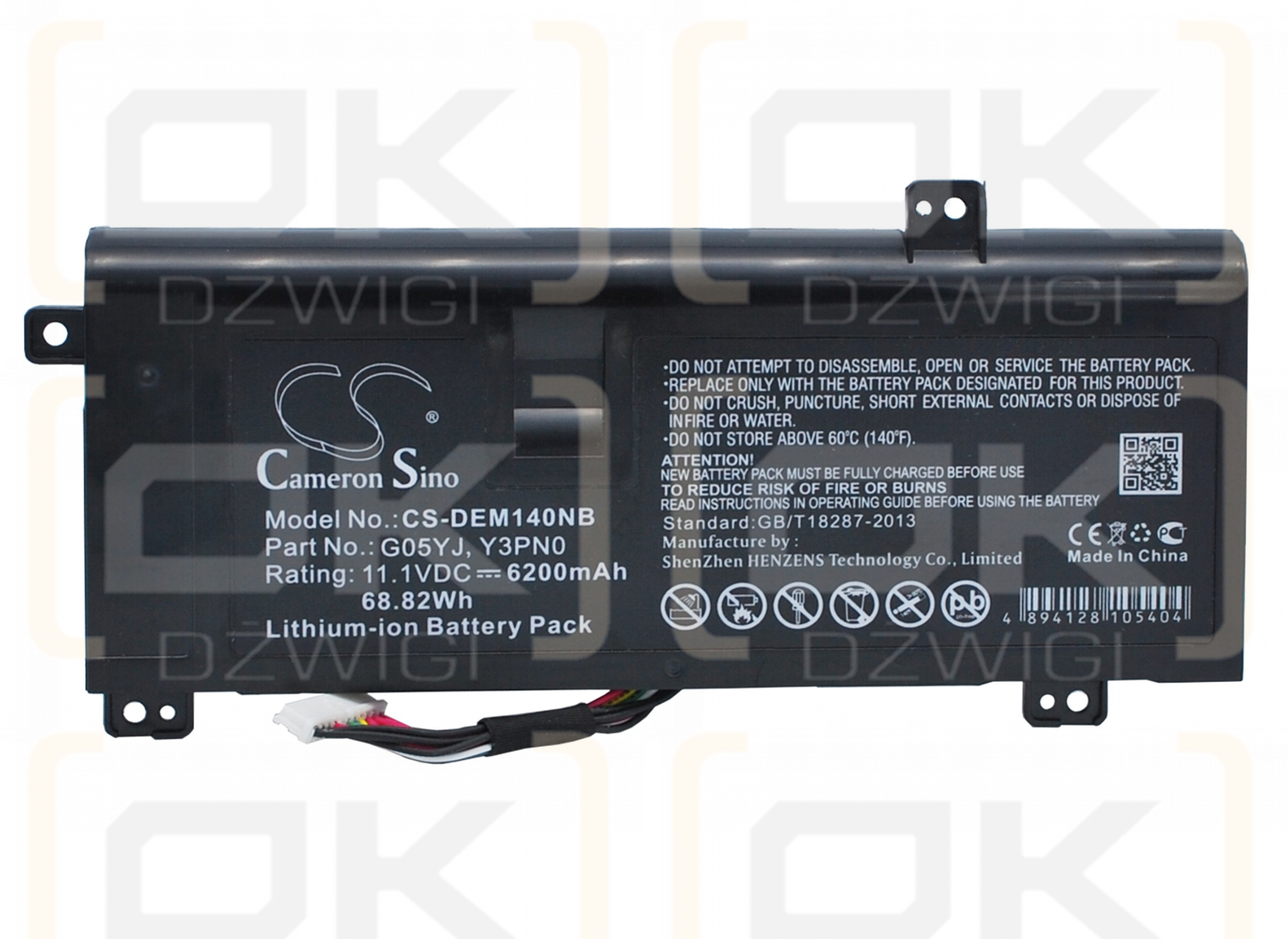 DELL Alienware 14 / G05YJ 6200mAh Li-ion 11.1V (Cameron Sino)