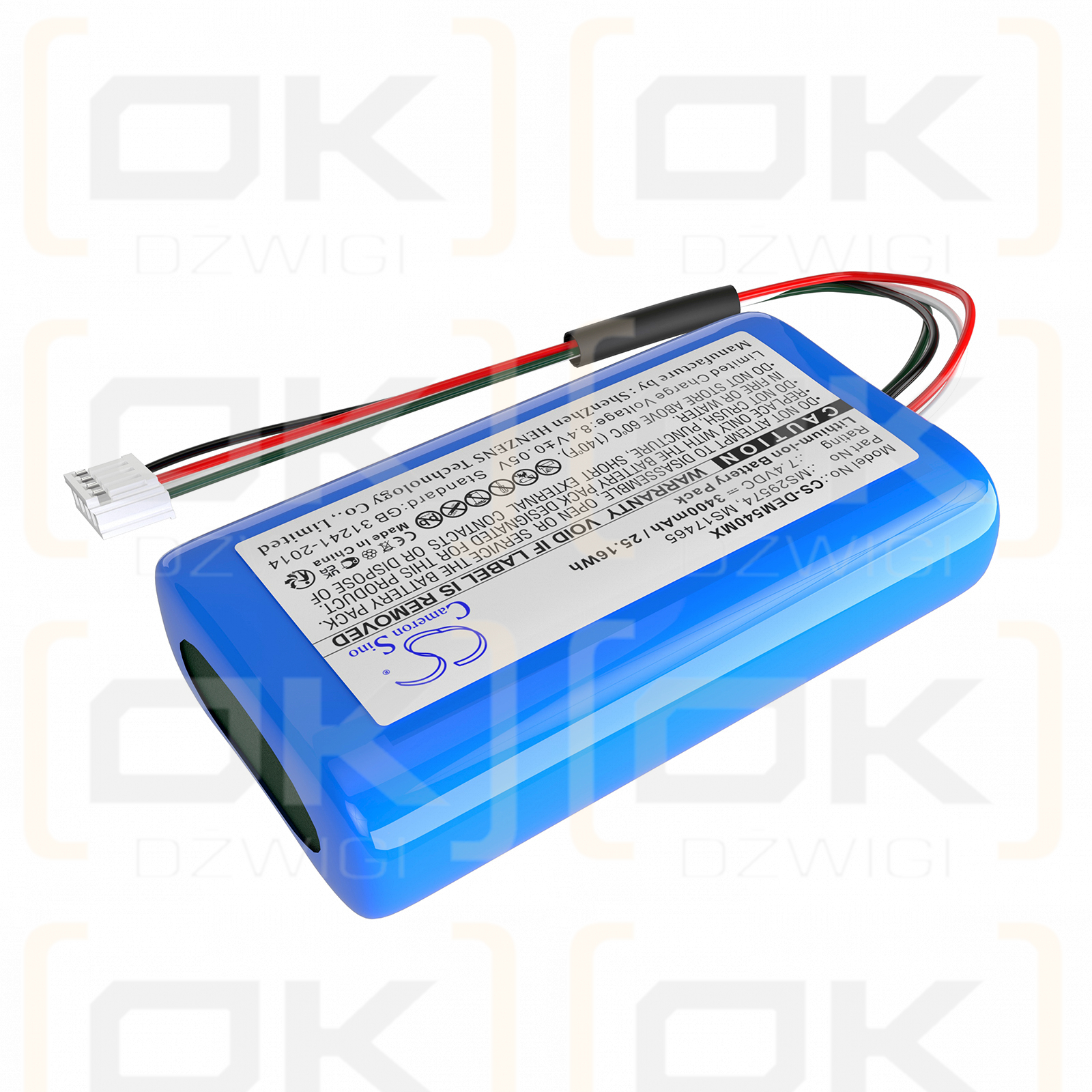 Drager Infinty-Monitor M450 / MS29574 3400 mAh Li-Ion 7,4 V (Cameron Sino)