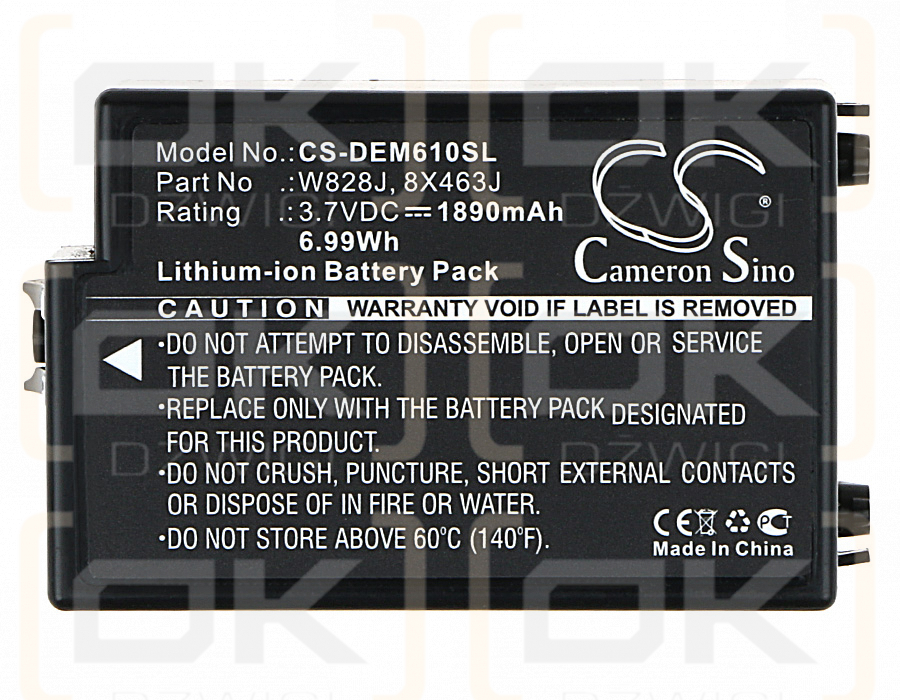 Литий-ионный аккумулятор Dell PowerEdge M910 / W828J 1890 мАч, 3,7 В (Cameron Sino)