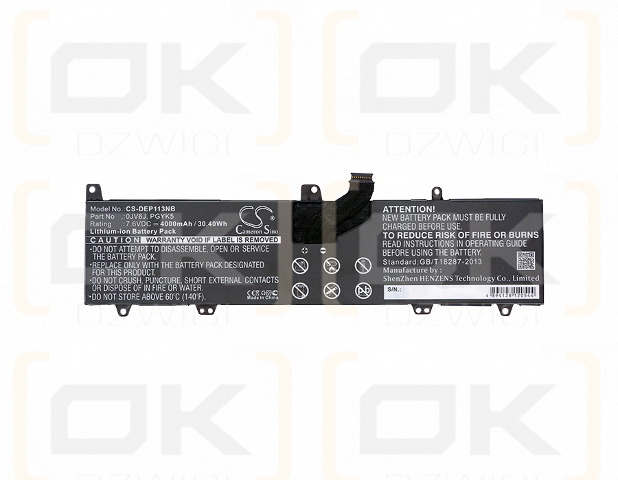 DELL Inspiron 11 3147 / 0JV6J 4000mAh Li-ion 7.6V (Cameron Sino)