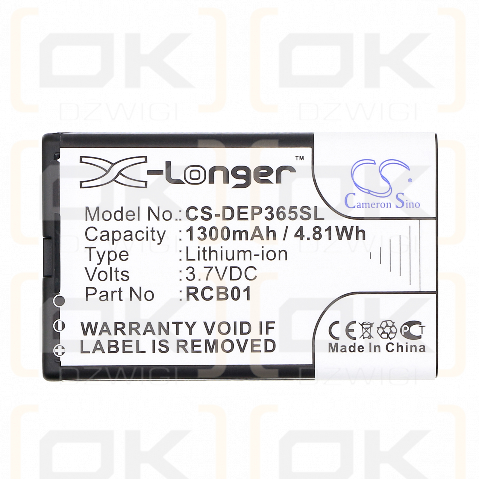 Doro Primo 365 / RCB01 1300mAh Li-ion 3.7V (Cameron Sino)