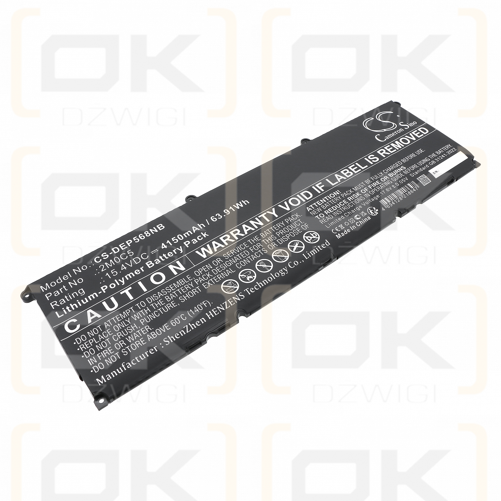 DELL Precision 5680 / 2M0C5 4150 mAh Li-Polymer 15,4 V (Cameron Sino)