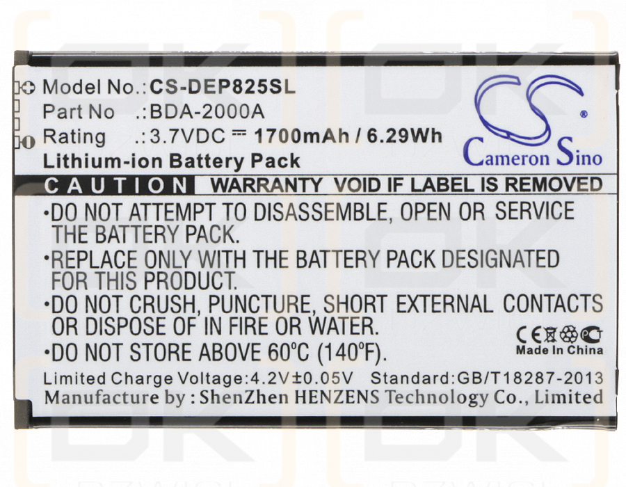 Doro 8031C / BDA-2000A 1700mAh Li-ion 3.7V (Cameron Sino)