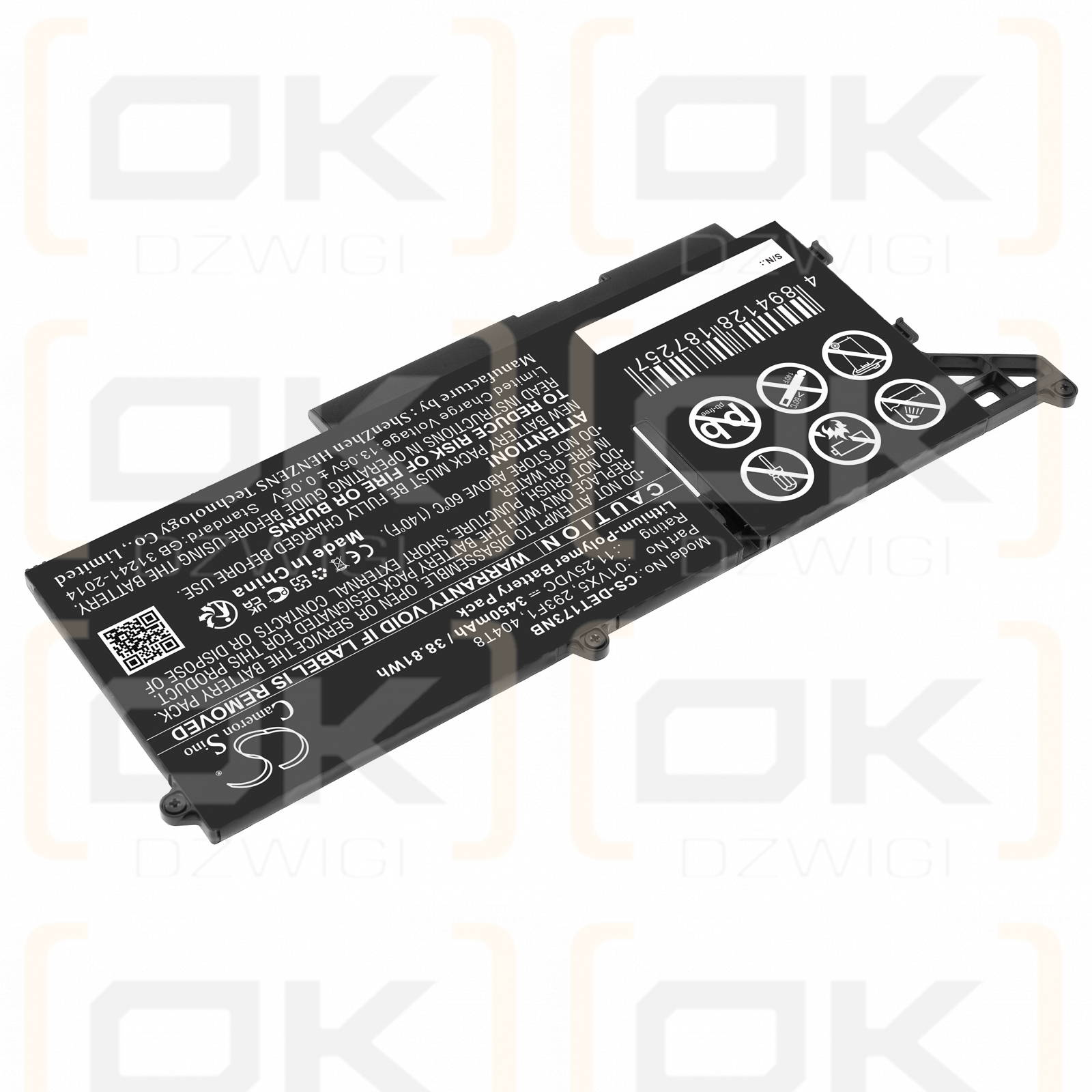 DELL Latitude 7330 Rugged Extreme / 01VX5 3450mAh Li-Polymer 11.25V (Cameron Sino)