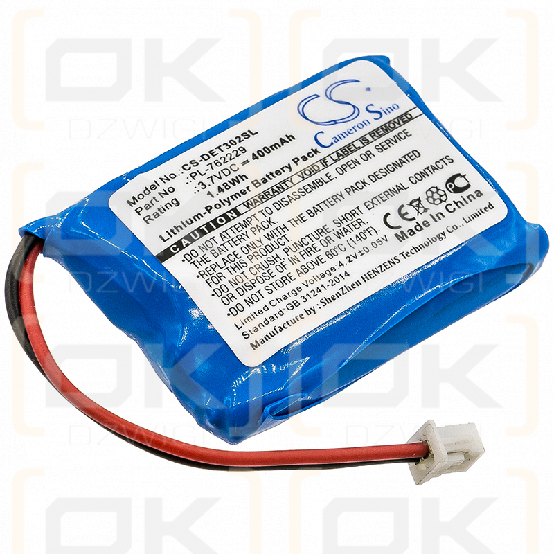 Educador ET-402Receptor / PL-762229 400mAh Li-Polymer 3.7V (Cameron Sino)