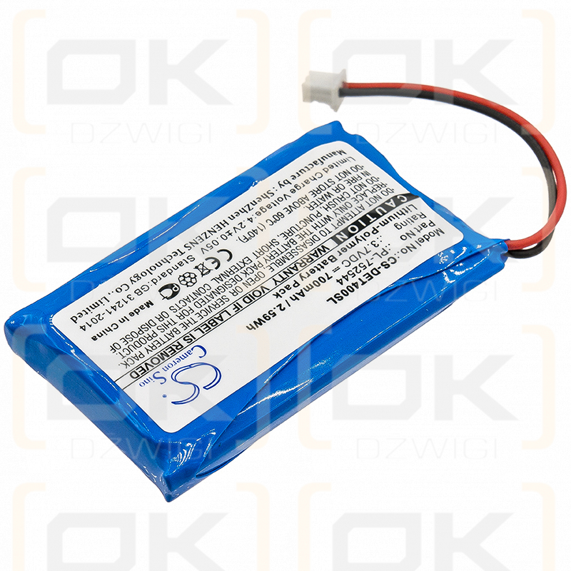 Educator 1200 Receivers / PL-752544 700mAh Li-Polymer 3.7V (Cameron Sino)