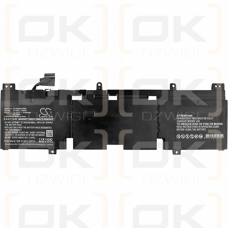 DELL ALW13ED-1508 / N1WM4 3100mAh Li-ion 15.2V (Cameron Sino)