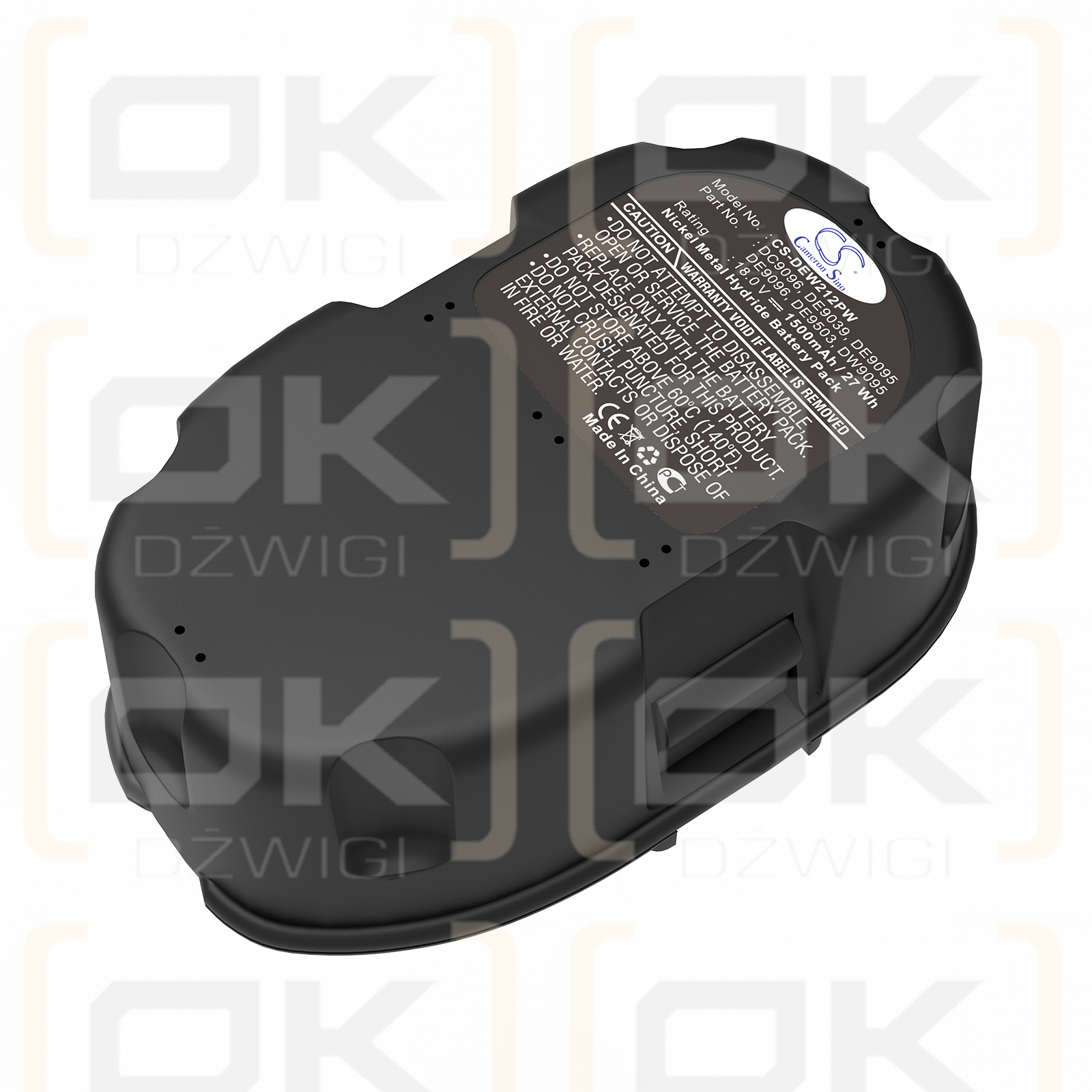DeWalt DW999KQ / DC9096 1500mAh Ni-MH 18.0V (Cameron Sino)