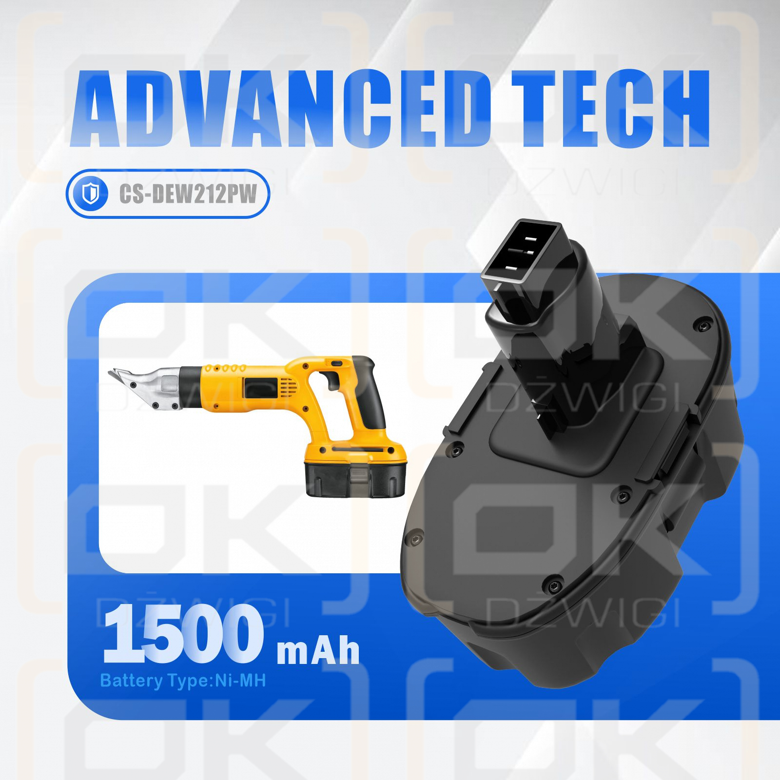 DeWalt DW999KQ / DC9096 1500mAh Ni-MH 18.0V (Cameron Sino)