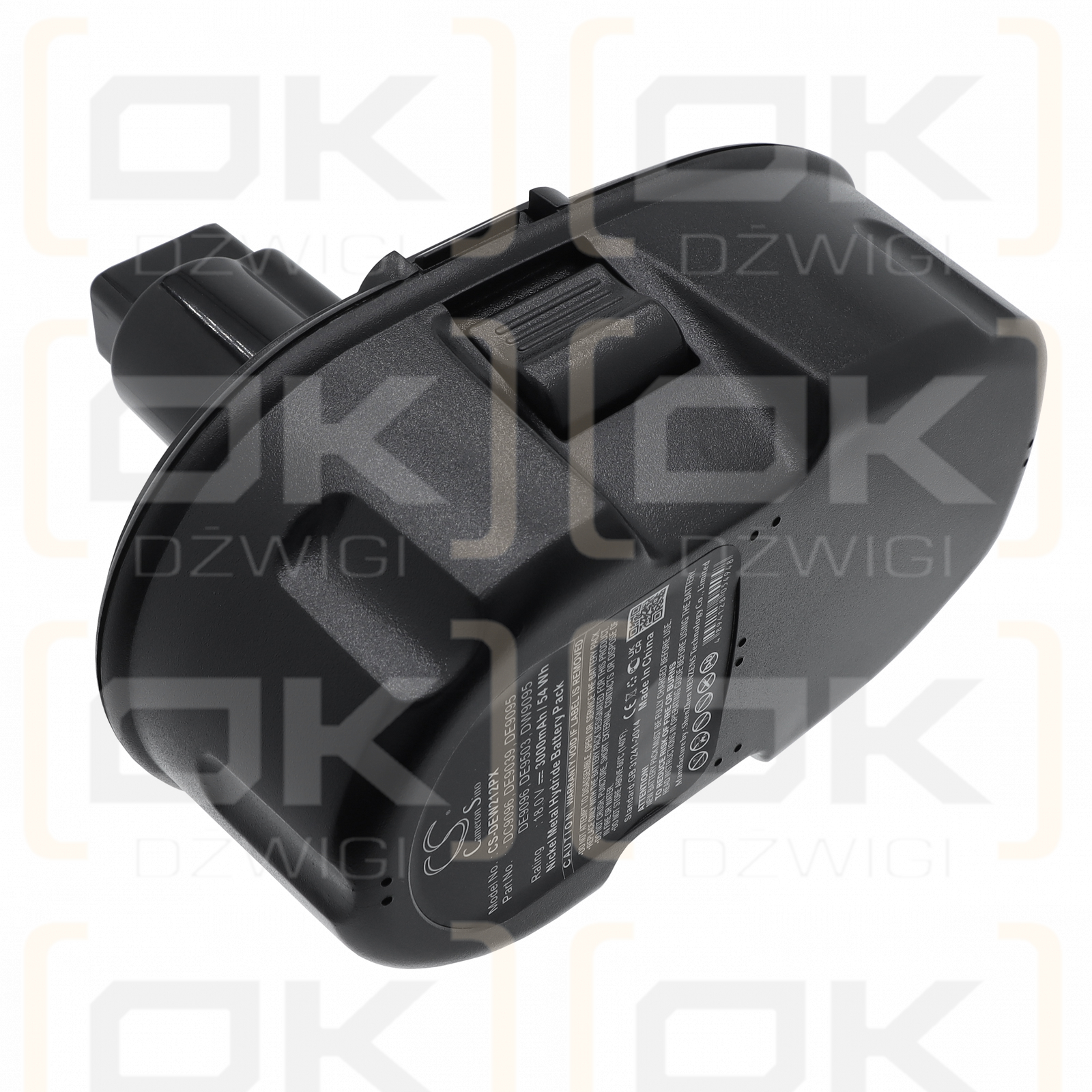 DeWalt DW999KQ / DC9096 3000 mAh Ni-MH 18 V (Cameron Sino)