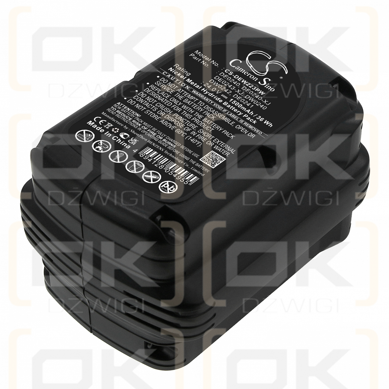 DeWalt DW017N / DE0240 1500 mAh Ni-MH 24,0 V (Cameron Sino)