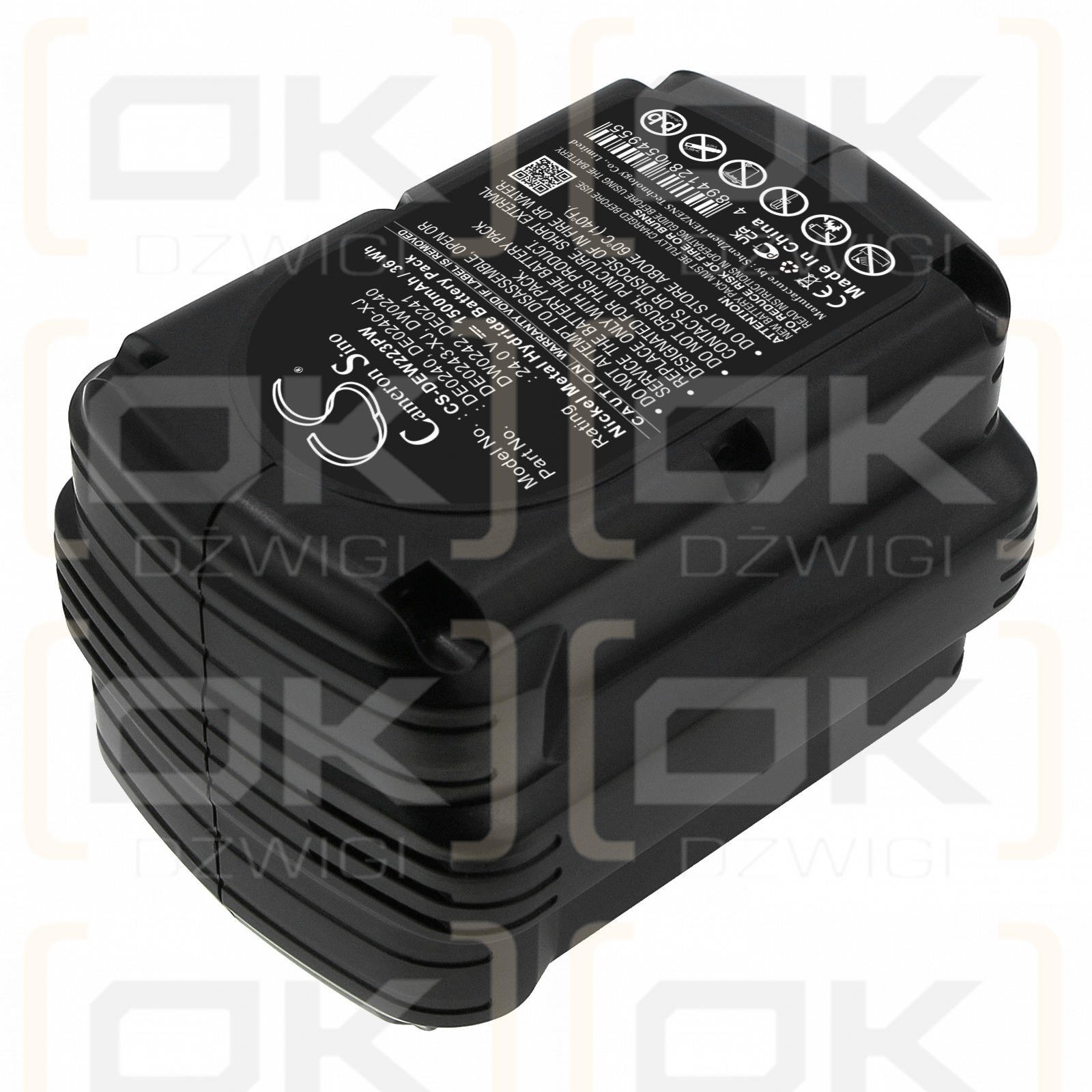 DeWalt DW017N / DE0240 1500 mAh Ni-MH 24,0 V (Cameron Sino)