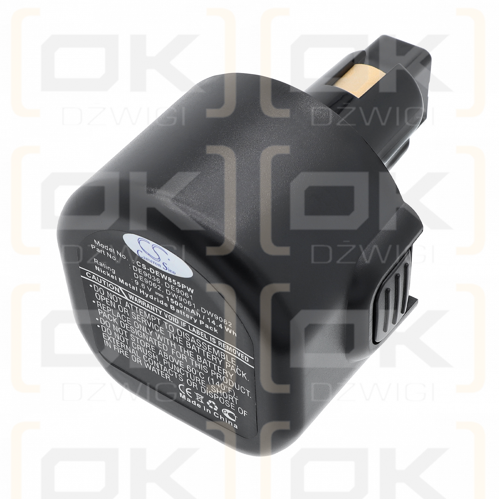 DeWalt DW999KQ / DE9036 1500 мАч Ni-MH 9,6 В (Cameron Sino)