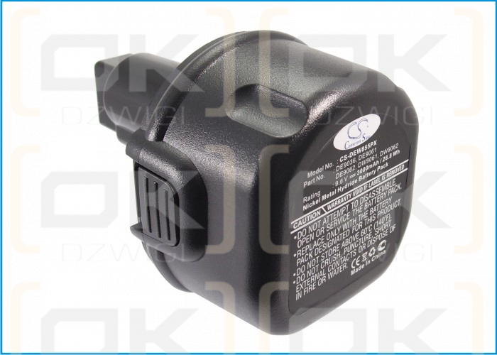 DeWalt DW999KQ / DE9036 3000 mAh Ni-MH 9,6 V (Cameron Sino)