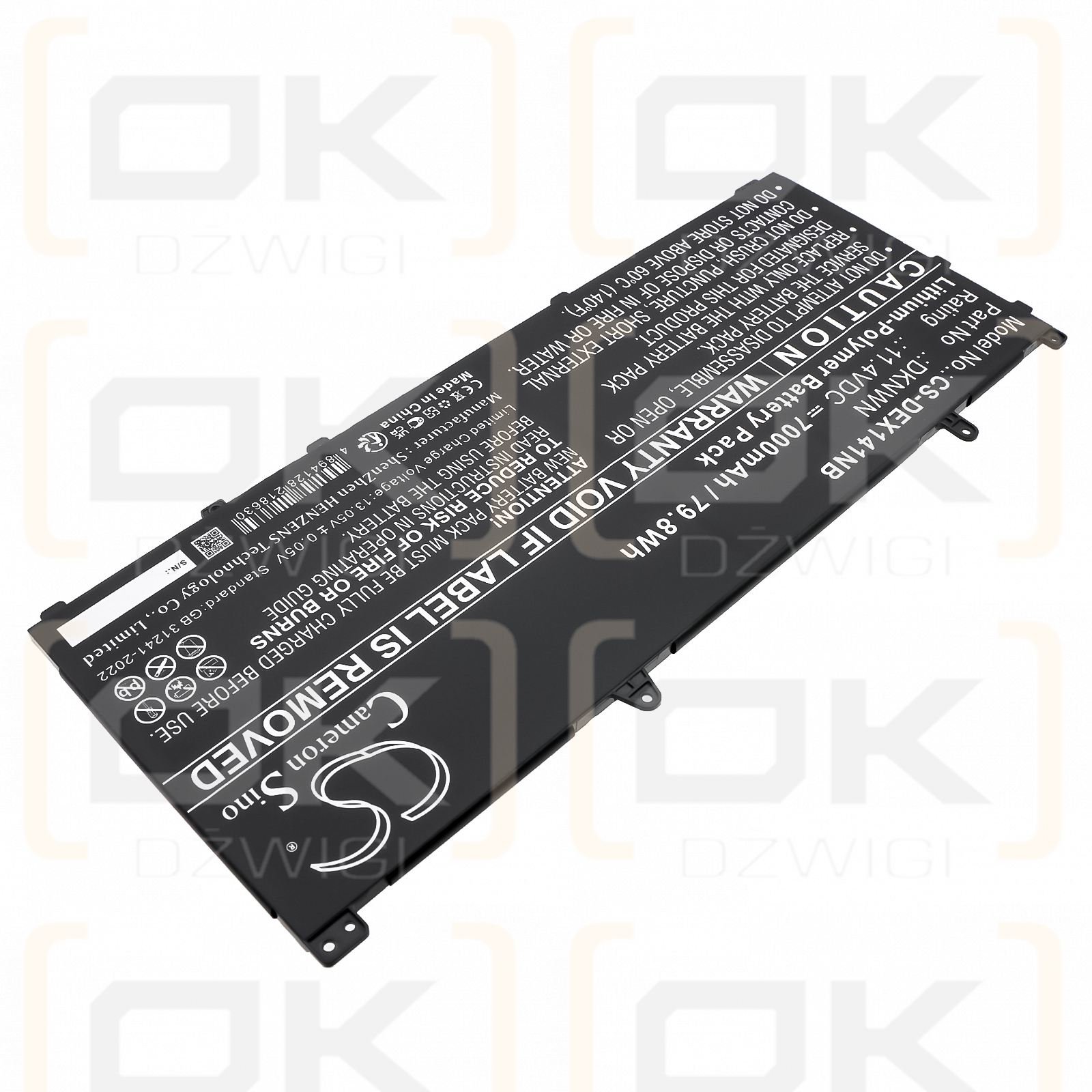 DELL Alienware X14 R2 / 0DKNWN 7000 mAh Li-Polymer 11,4 V (Cameron Sino)