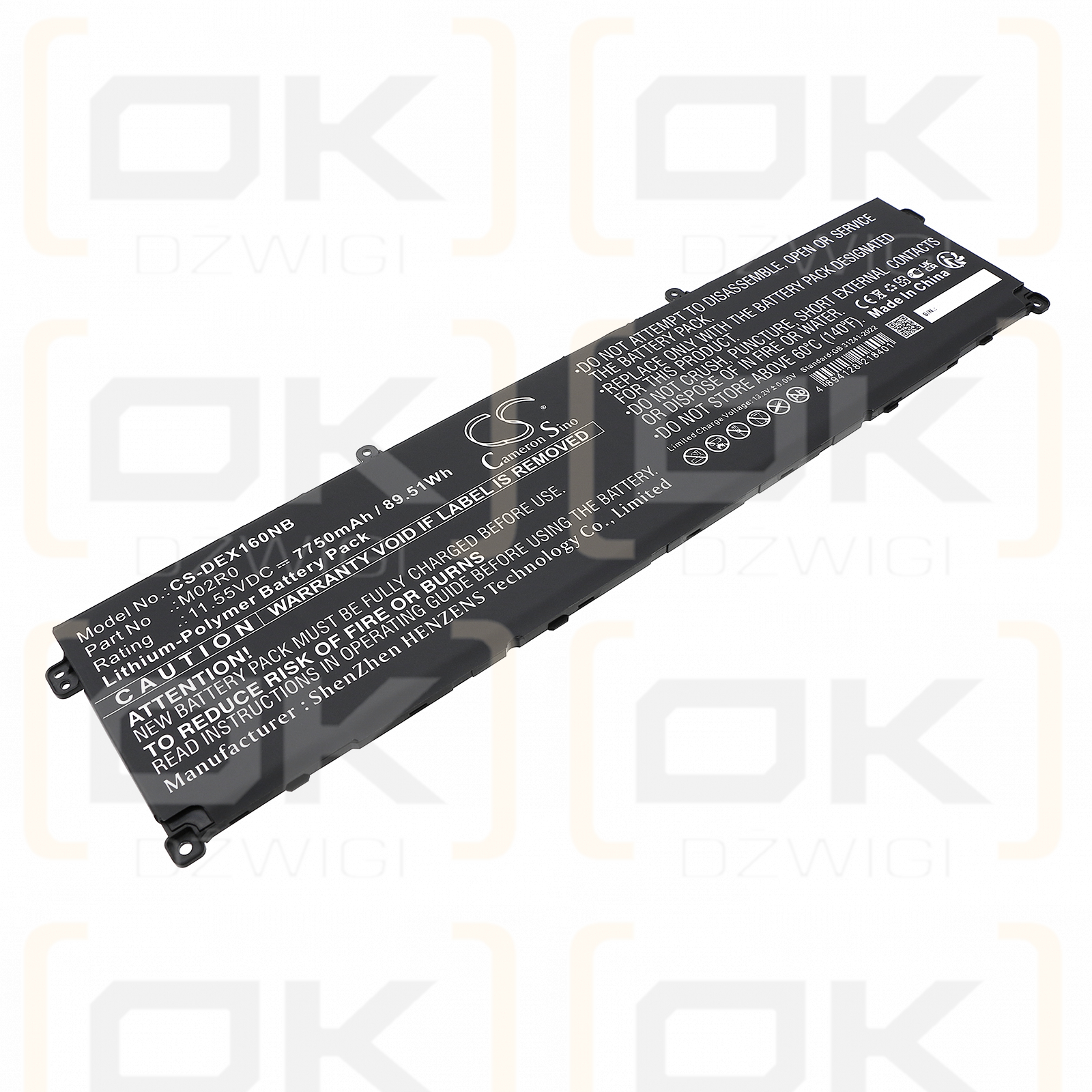 DELL Alienware X16 R1 / HP26N 7750 mAh Li-Polymer 11,55 V (Cameron Sino)