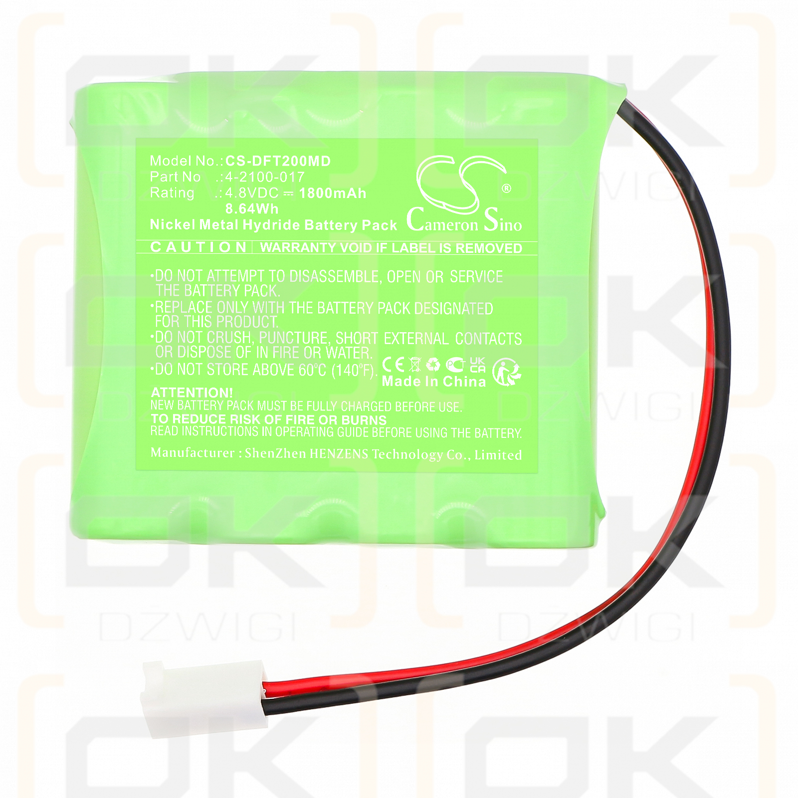 Delfi Portable Tourniquet / 110605 1800mAh Ni-MH 4.8V (Cameron Sino)