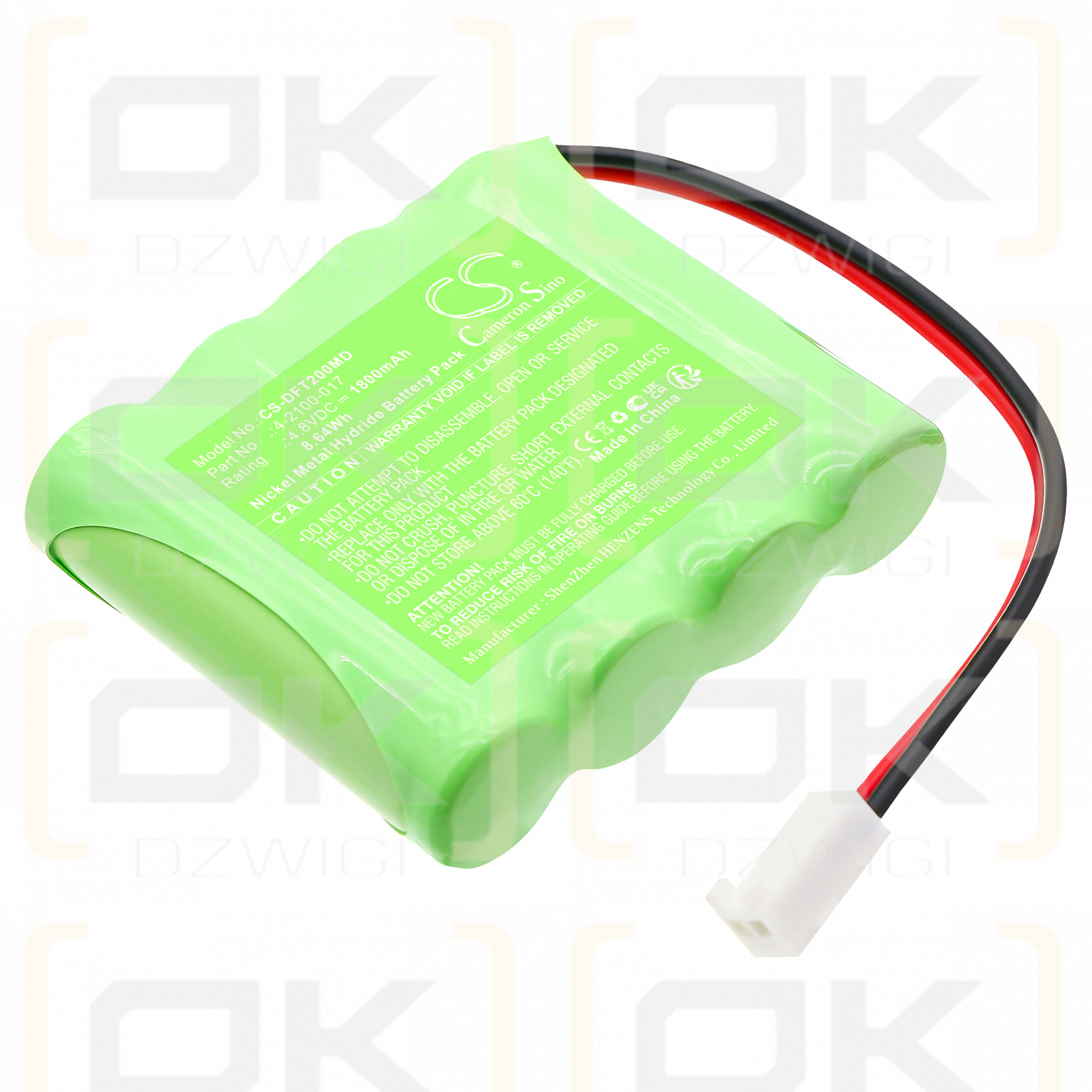 Delfi Portable Tourniquet / 110605 1800mAh Ni-MH 4.8V (Cameron Sino)