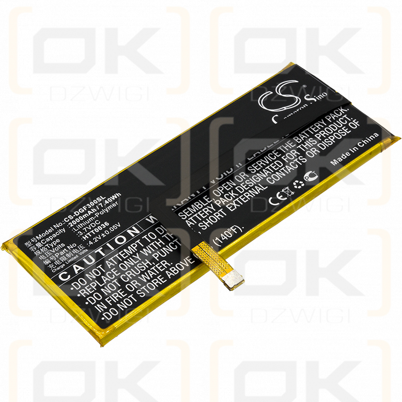 Сменный аккумулятор для Doogee F3 / HTT0036 2000 мАч, литий-полимерный, 3,7 В (Cameron Sino)