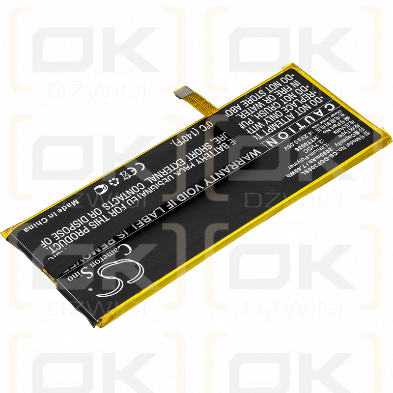 Сменный аккумулятор для Doogee F3 / HTT0036 2000 мАч, литий-полимерный, 3,7 В (Cameron Sino)
