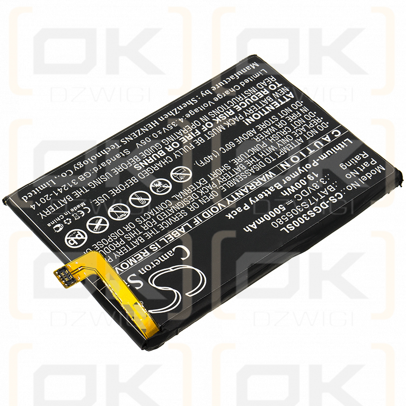 Doogee S30 / BAT17S305580 5000mAh Li-Polymer 3.8V (Cameron Sino)