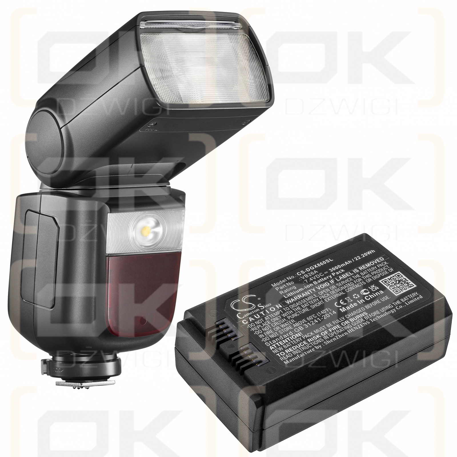 GODOX V860III / VB26A 3000 mAh Li-Ion 7,4 V (Cameron Sino)