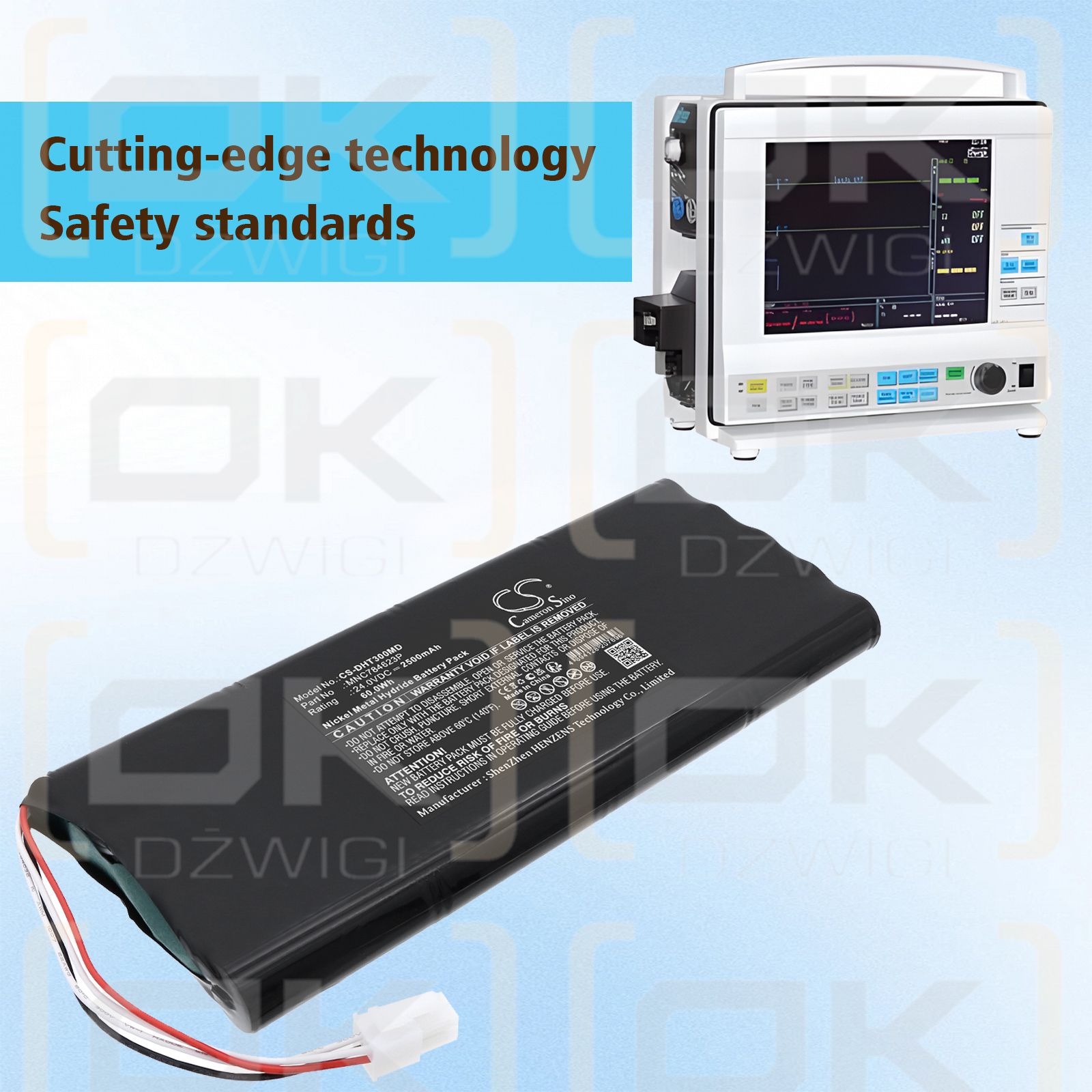 Datex Monitor Compact CS3 / 17014-HEL 2500 mAh Ni-MH 24 V (Cameron Sino)