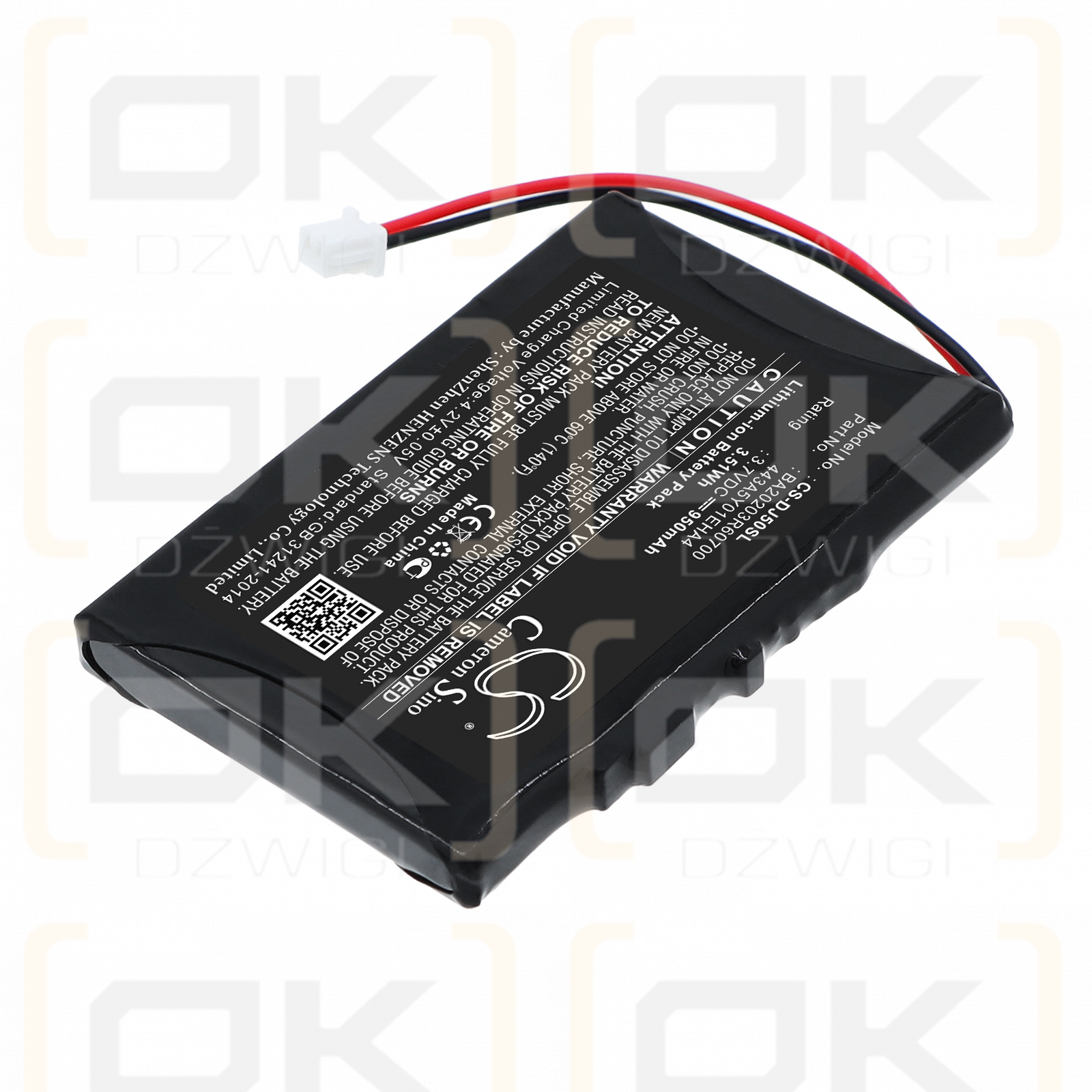 Batería Dell Jukebox HVD3T / BA20203R60700 de 950 mAh, ion de litio y 3,7 V (Cameron Sino)