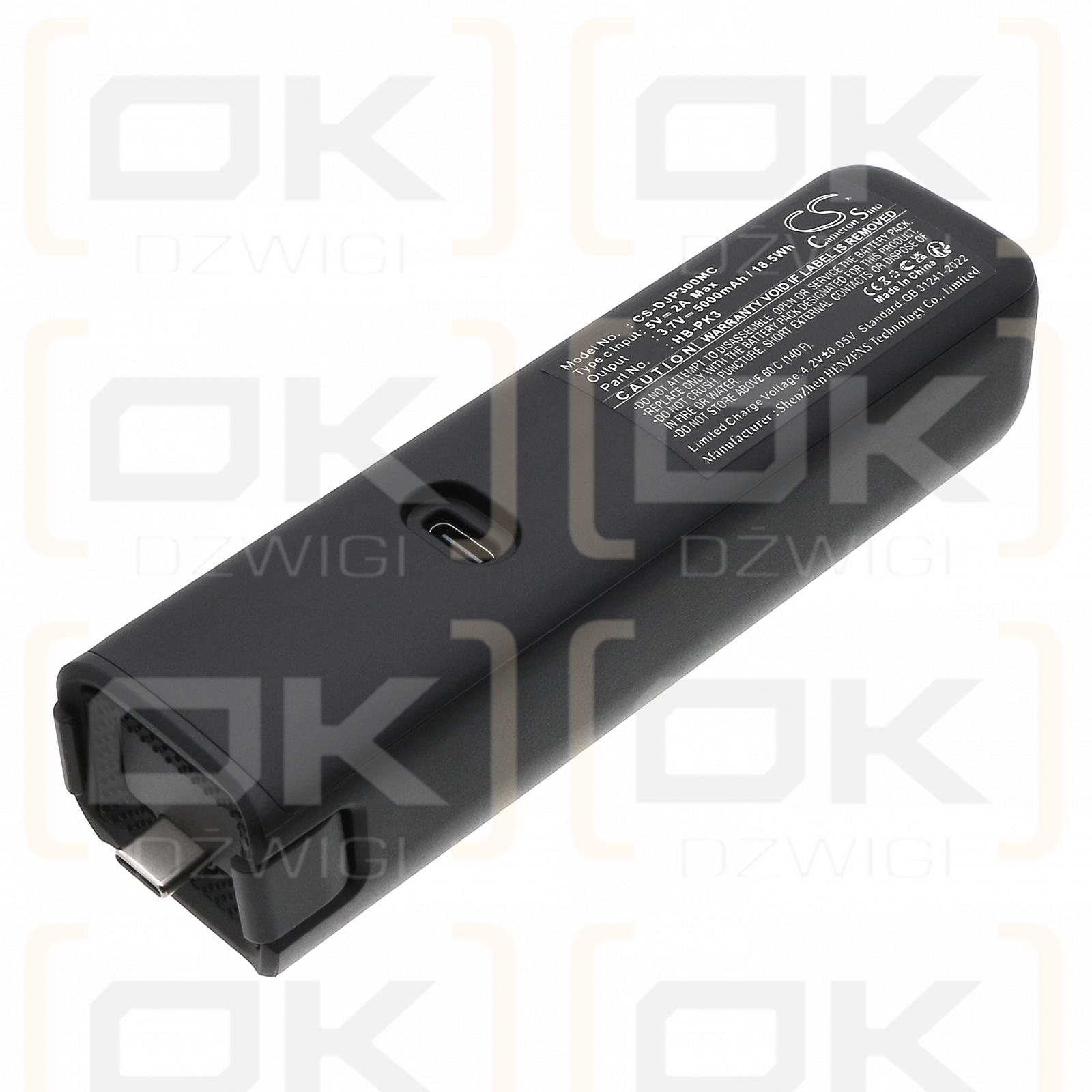 DJI Osmo Pocket 3 Batteriegriff / HB-PK3 5000 mAh Li-Ionen 3,7 V (Cameron Sino)