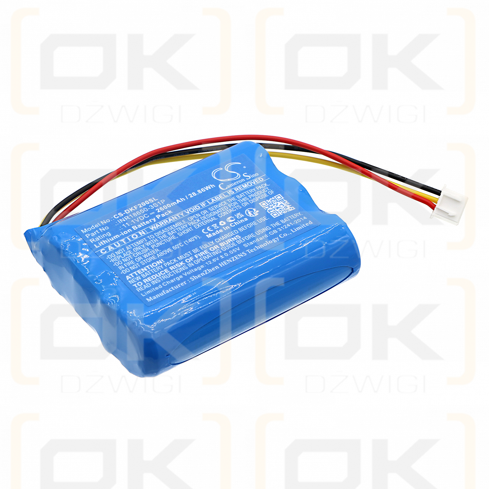 DOCKIN D Fine+ 2 / INR18650-3S1P 2600mAh Li-ion 11.1V (Cameron Sino)