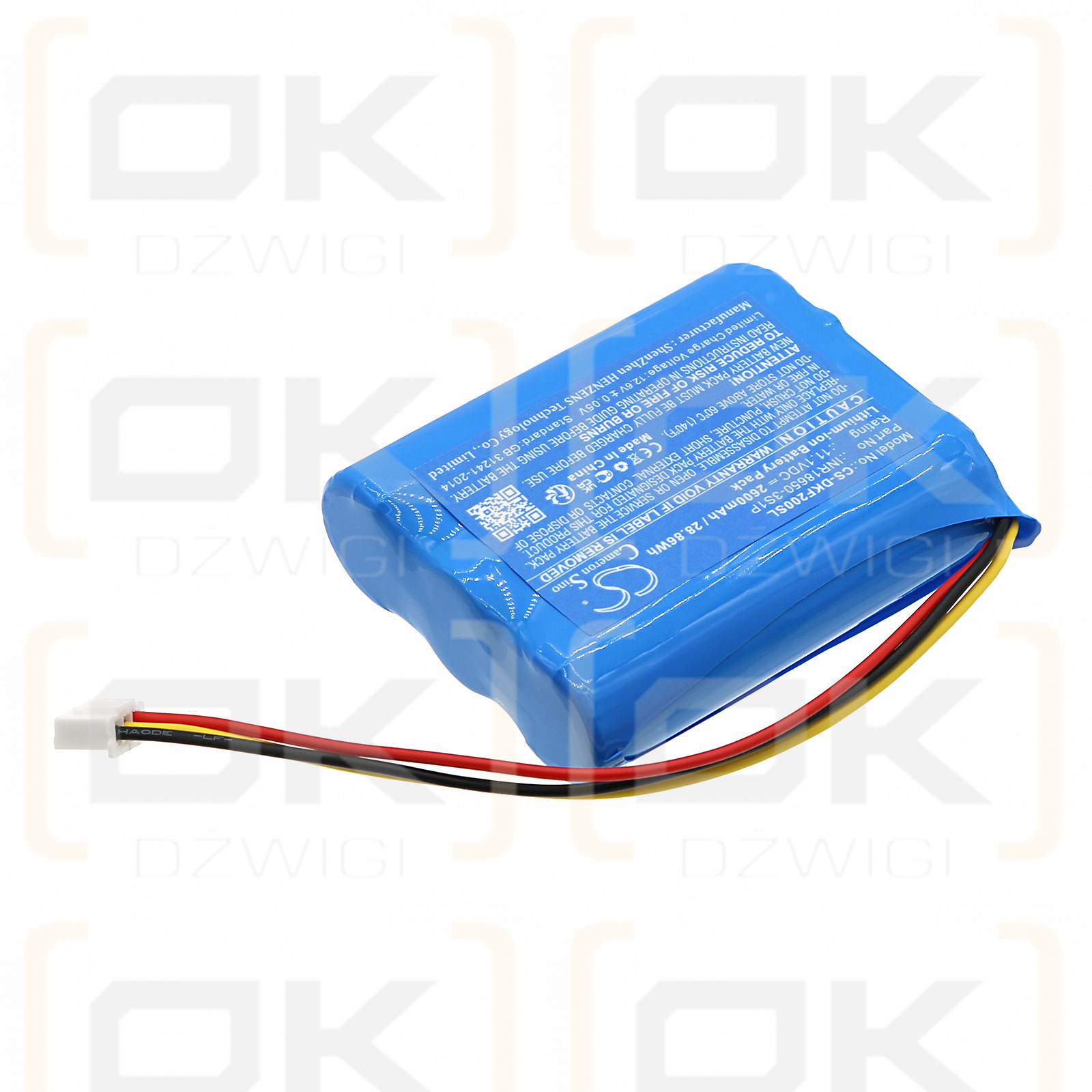 DOCKIN D Fine+ 2 / INR18650-3S1P 2600mAh Li-ion 11.1V (Cameron Sino)