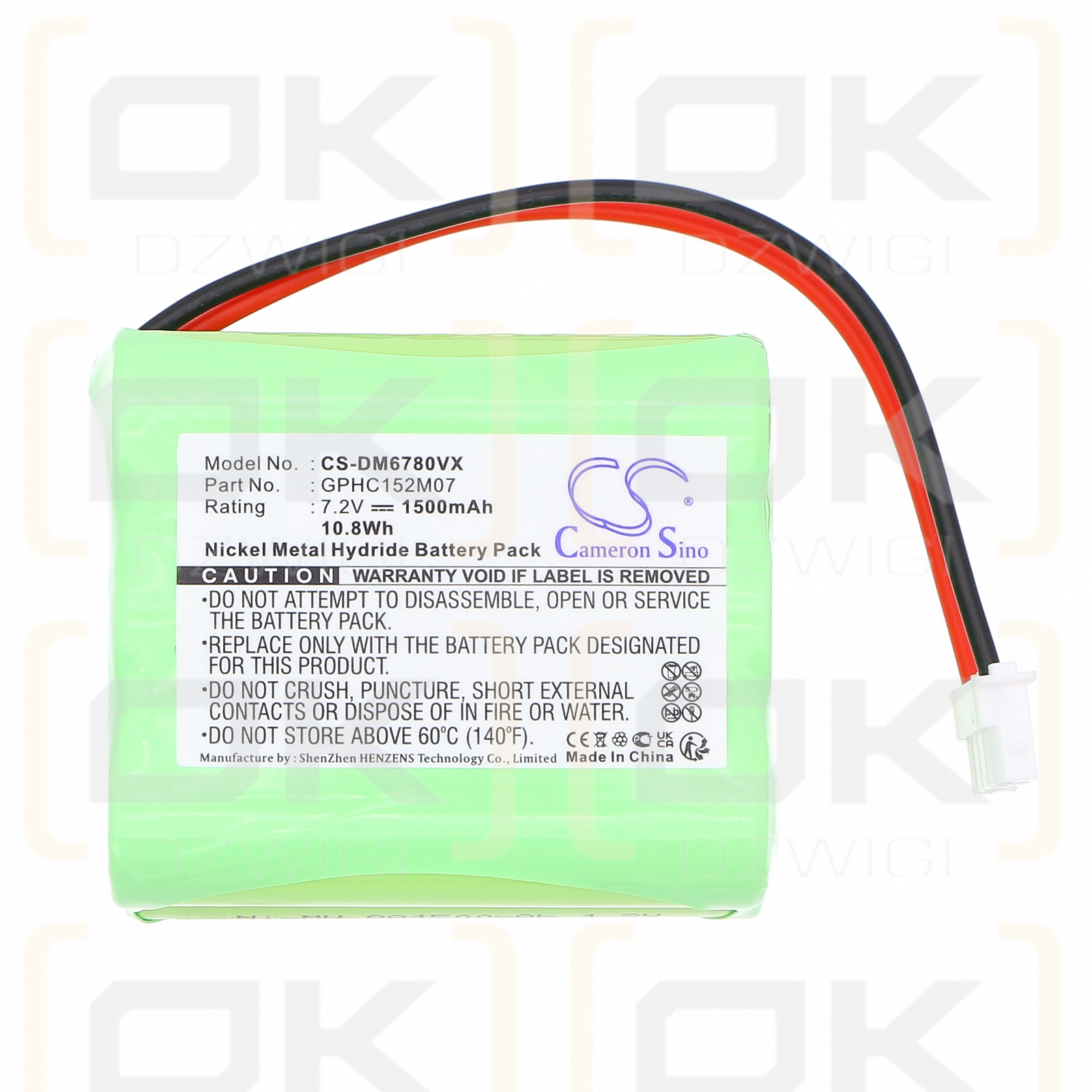 Mint Plus 5000 / GPHC152M07 1500mAh Ni-MH 7.2V (Cameron Sino)