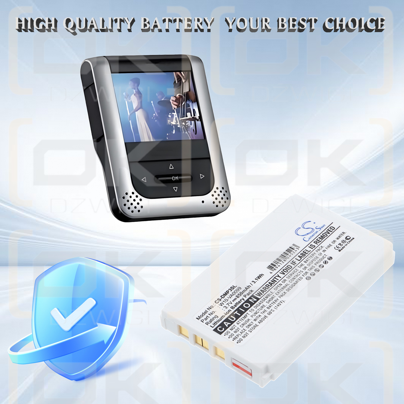 Minon DMP-3 / W10-VA0099 850 mAh Li-Ion 3,7 V (Cameron Sino)