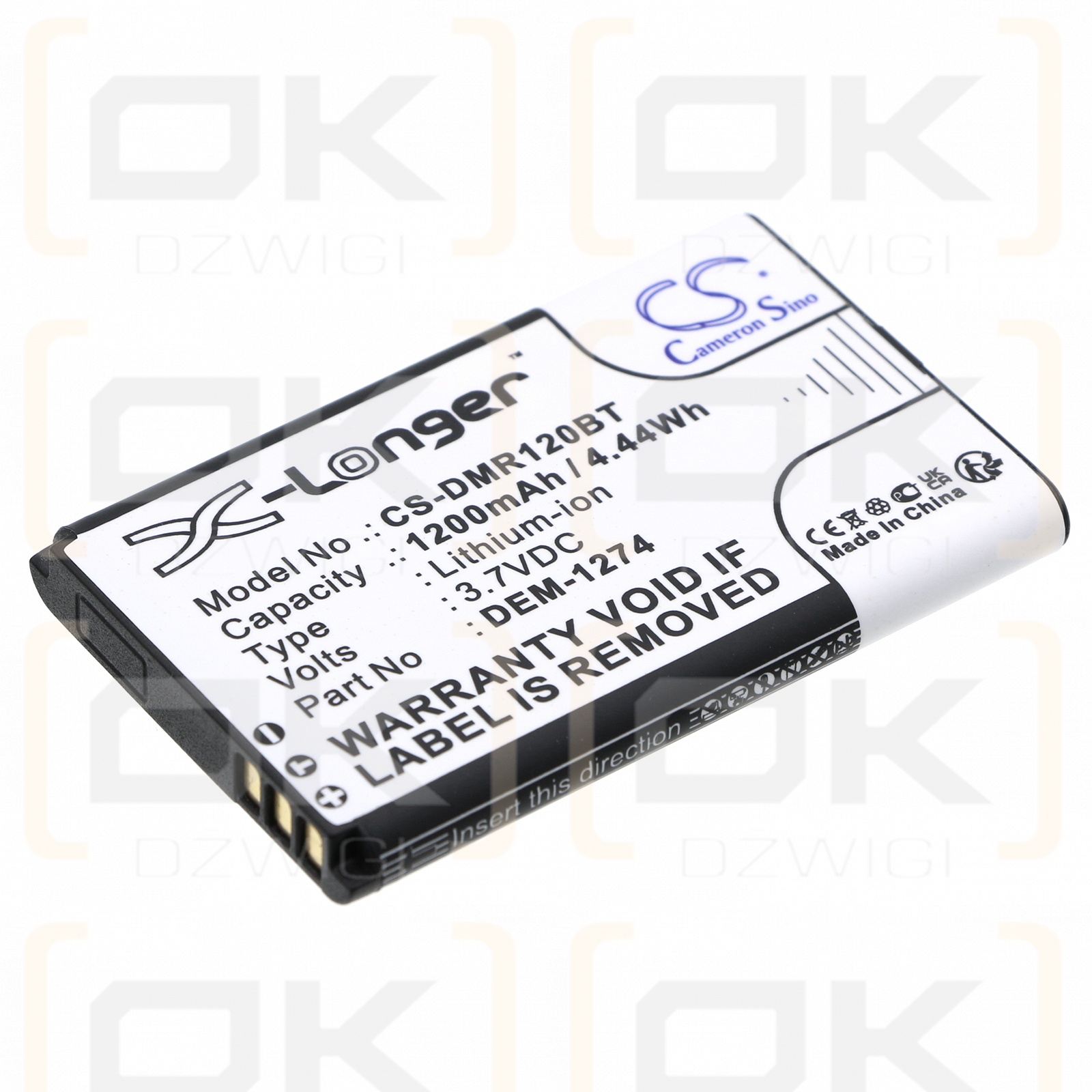 Magallanes K32RF / DEM-1274 1200mAh Li-ion 3.7V (Cameron Sino)