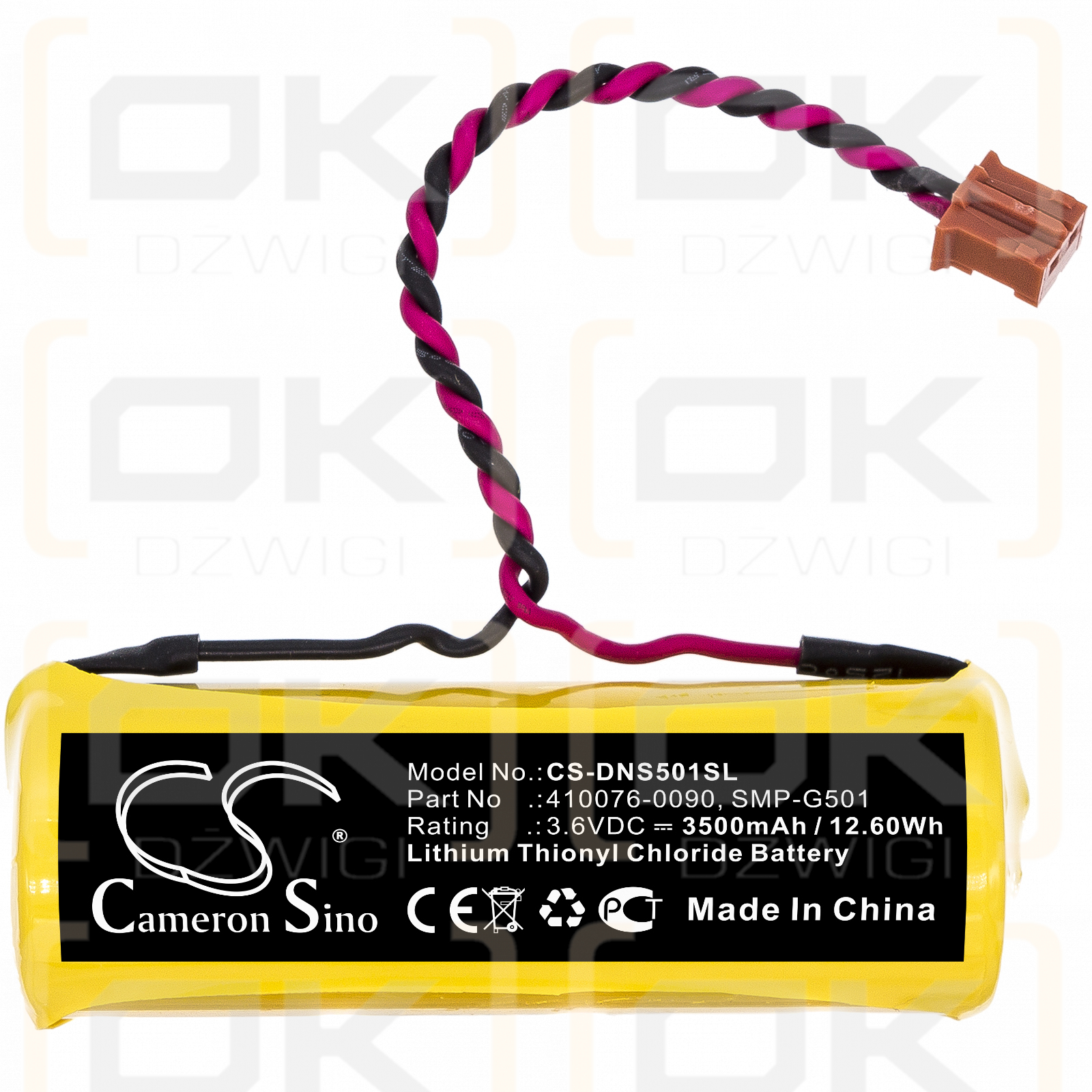 Denso SMP-G501 ​​/ 410076-0090 3500 mAh Li-SOCl2 3,6 V (Cameron Sino)