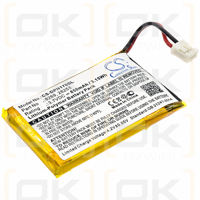 Marmitek VDP210BP / 8269 850mAh Li-Polymer 3.7V (Cameron Sino)