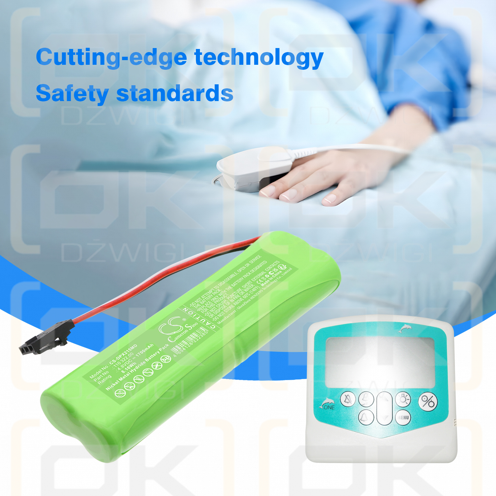 Dolphin medical pulse oximeter 2150 / 110 322.00 1700mAh Ni-MH 4.8V (Cameron Sino)