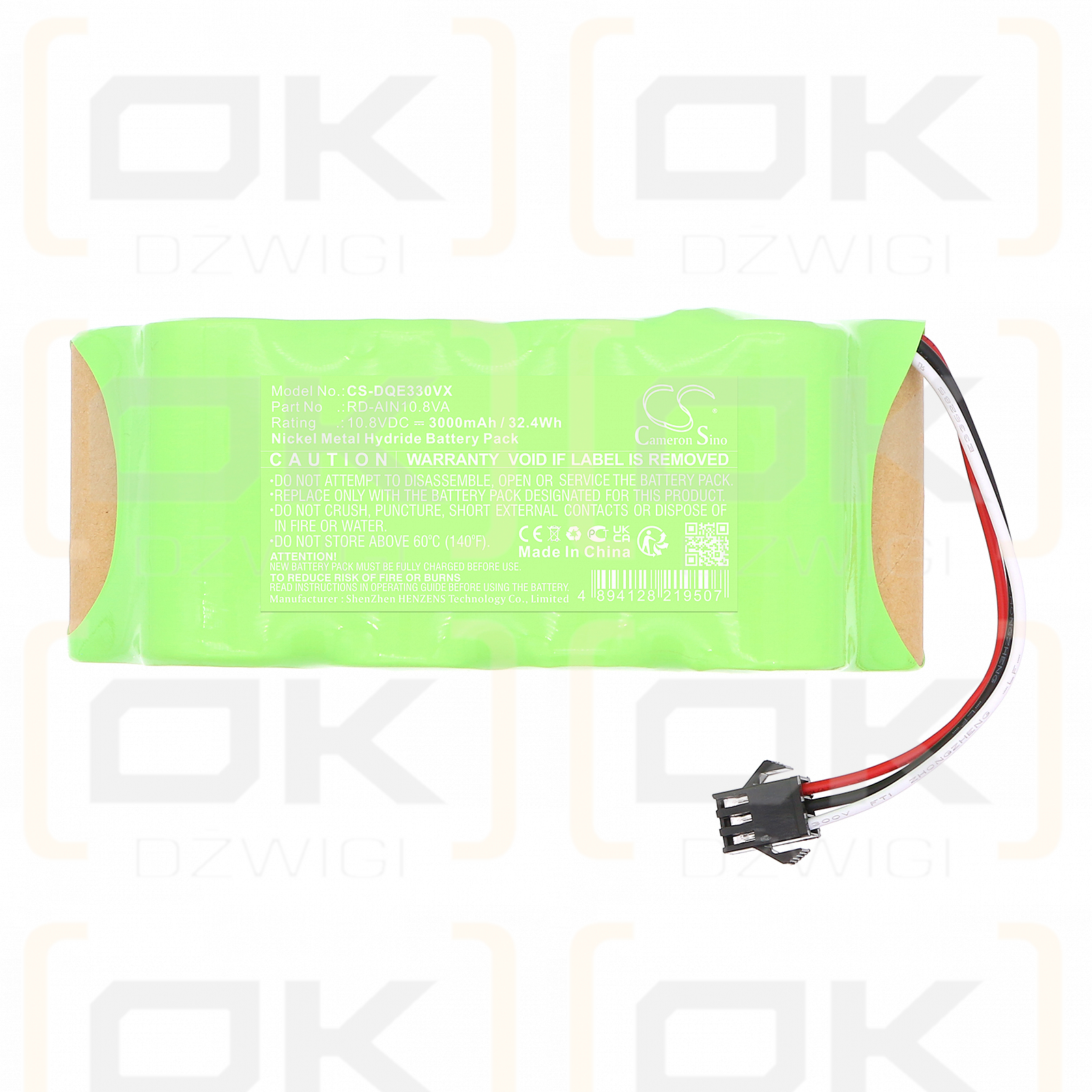 Diqee 330C / RD-AIN10.8VA 3000mAh Ni-MH 10.8V (Cameron Sino)