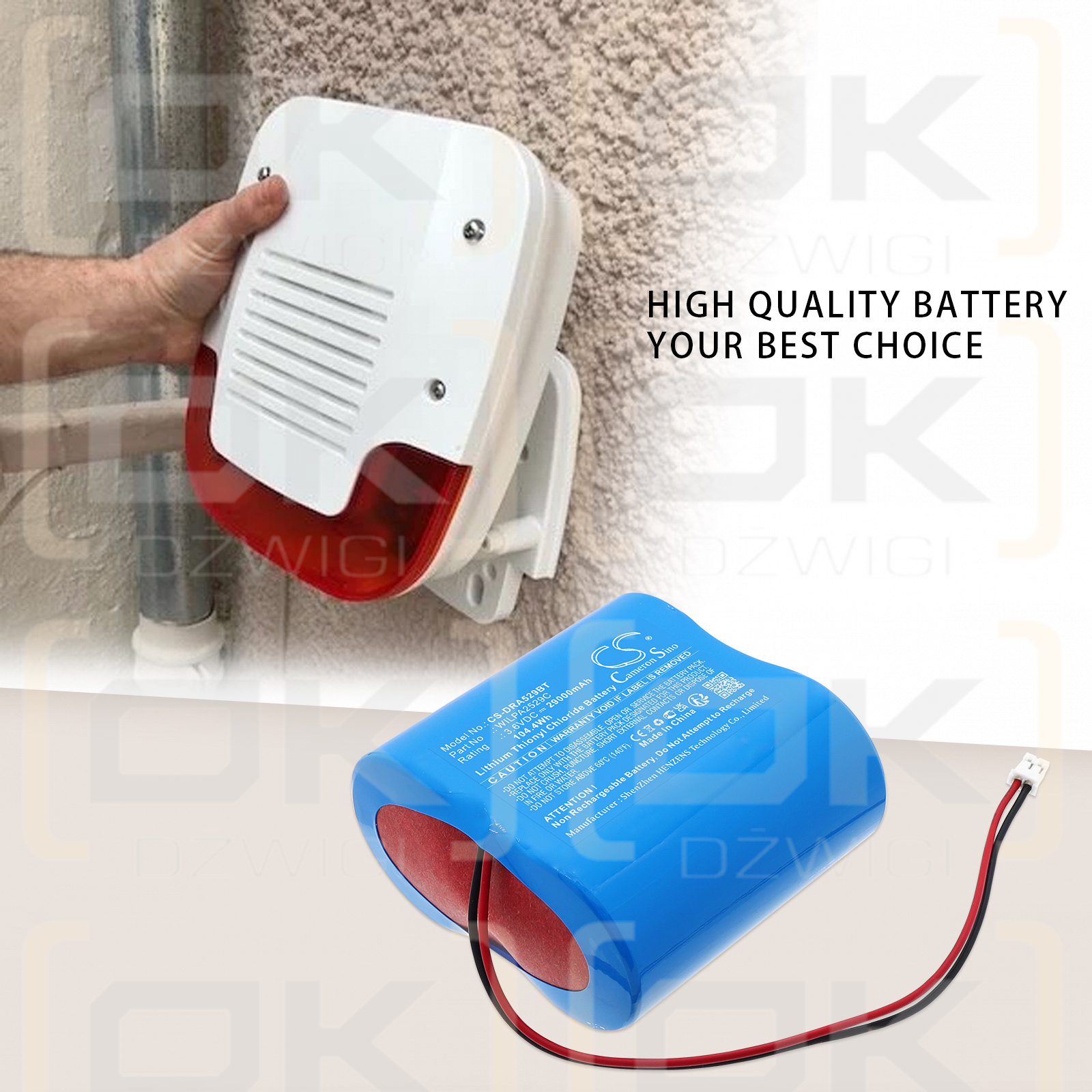 Delta Dore SEFRx / WILPA2529C 29000 mAh Li-SOCl2 3.6 V (Cameron Sino)