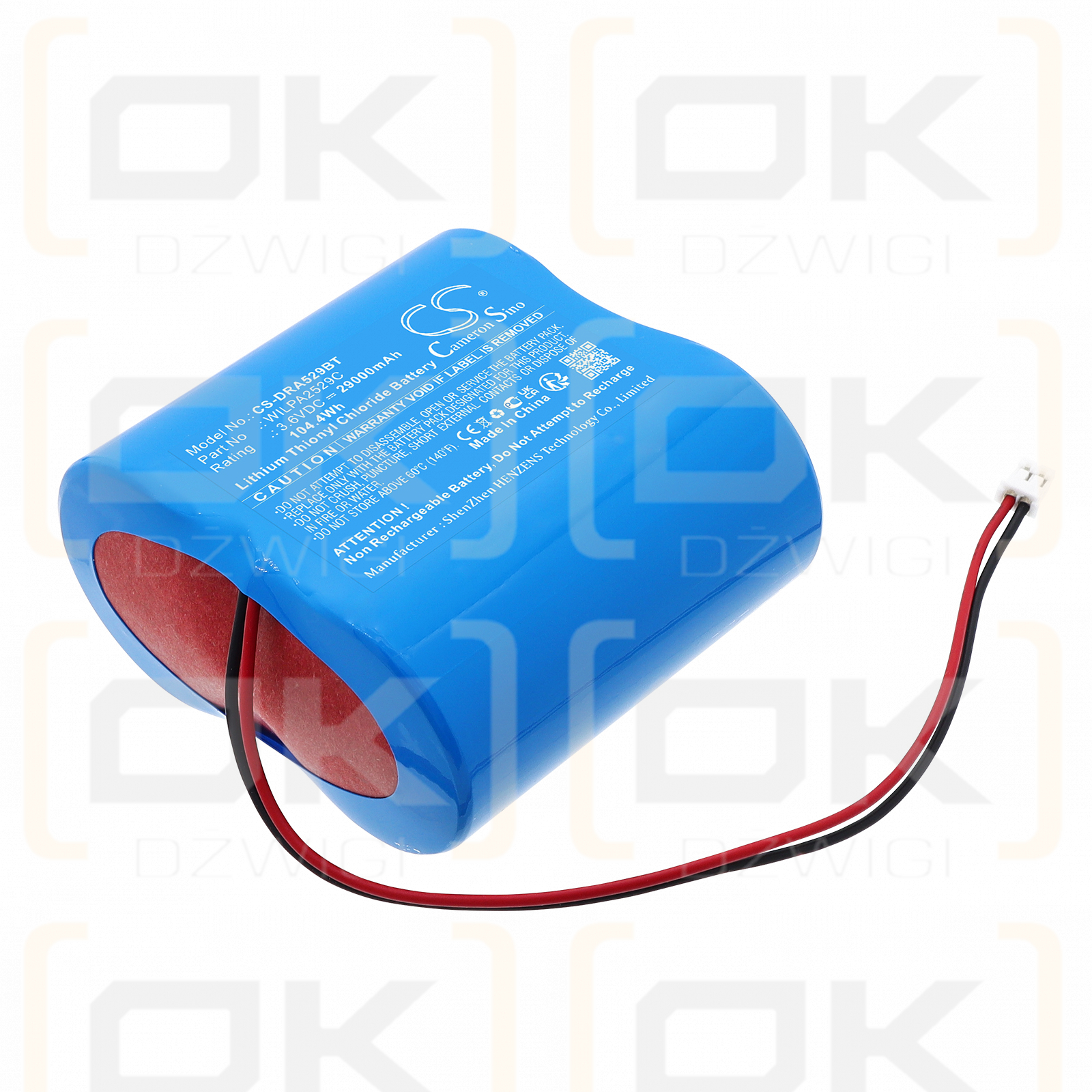 Delta Dore SEFRx / WILPA2529C 29000 mAh Li-SOCl2 3.6 V (Cameron Sino)