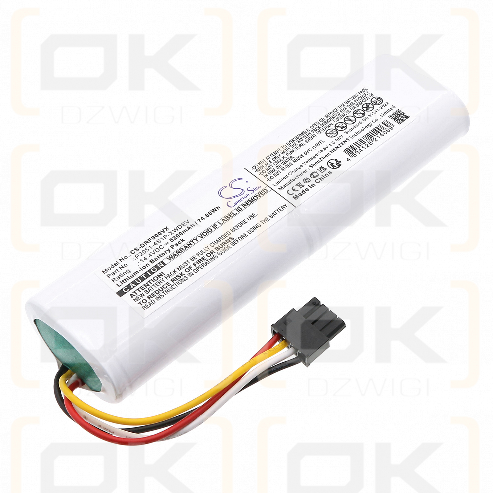 Dreame RLF22GA / P2051-4S1P-XWDEV 5200 мАч Li-ion 14,4 В (Cameron Sino)