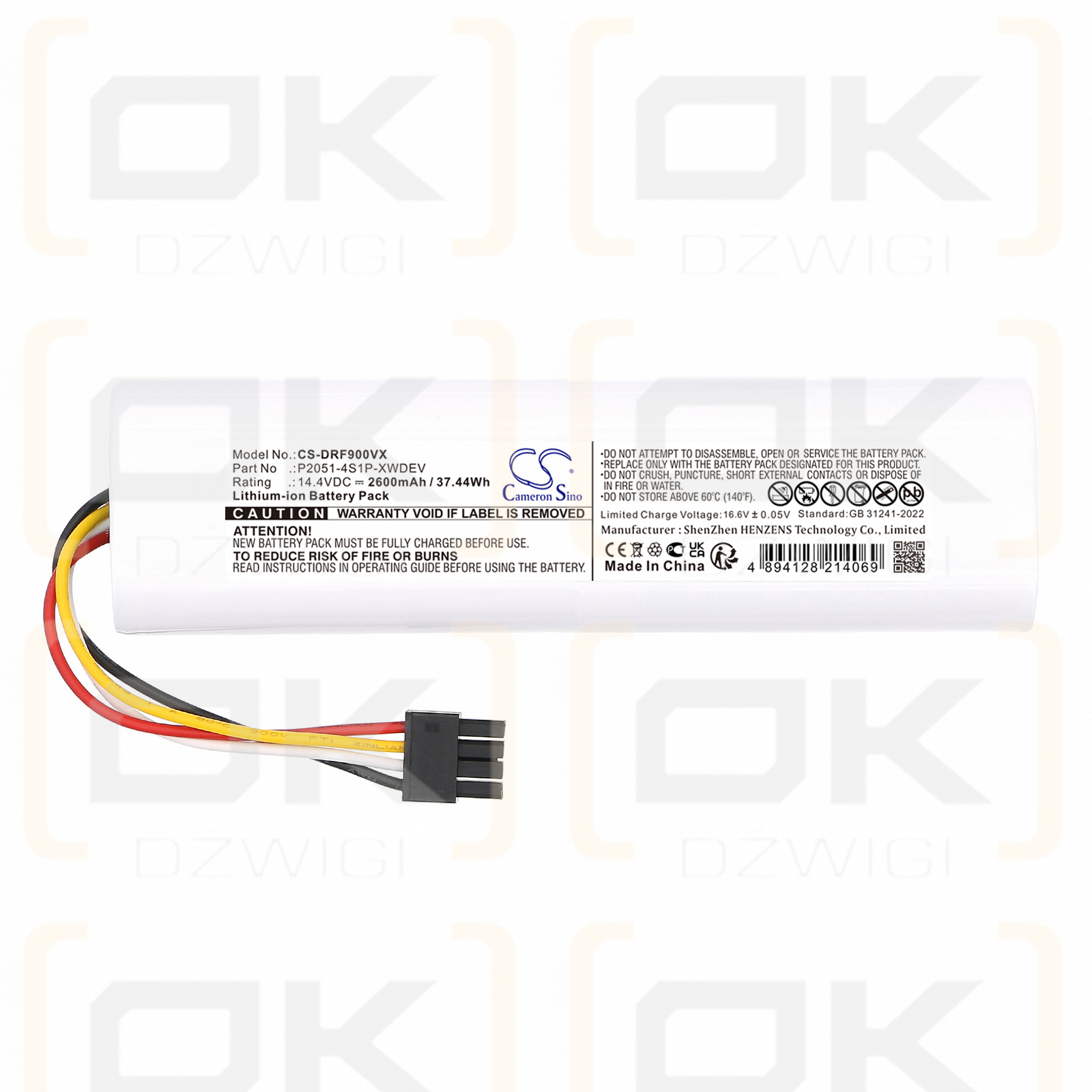 Dreame RLF22GA / P2051-4S1P-XWDEV 2600mAh Li-ion 14.4V (Cameron Sino)