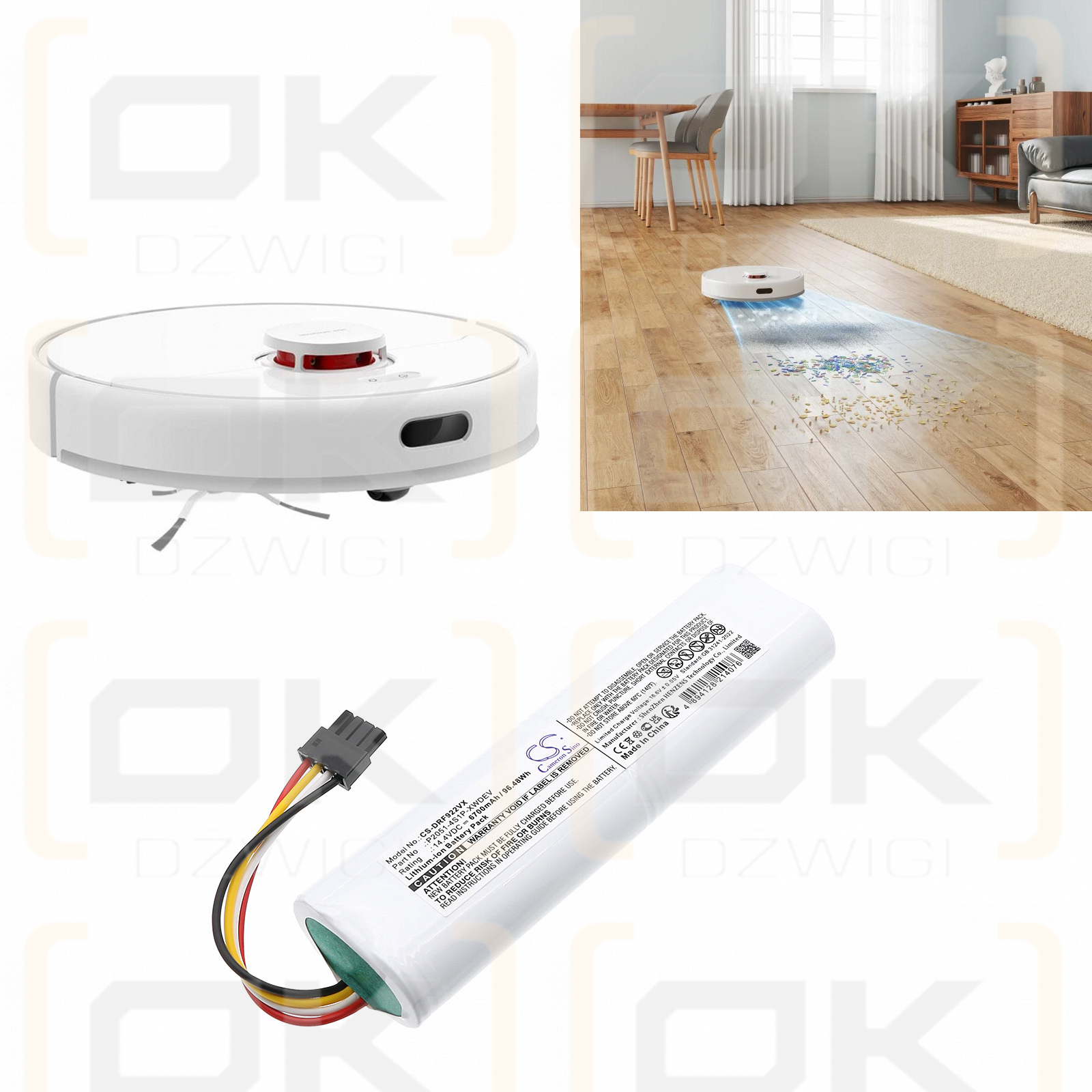 Dreame RLF22GA / P2051-4S1P-XWDEV 6700 мАч Li-ion 14,4 В (Cameron Sino)