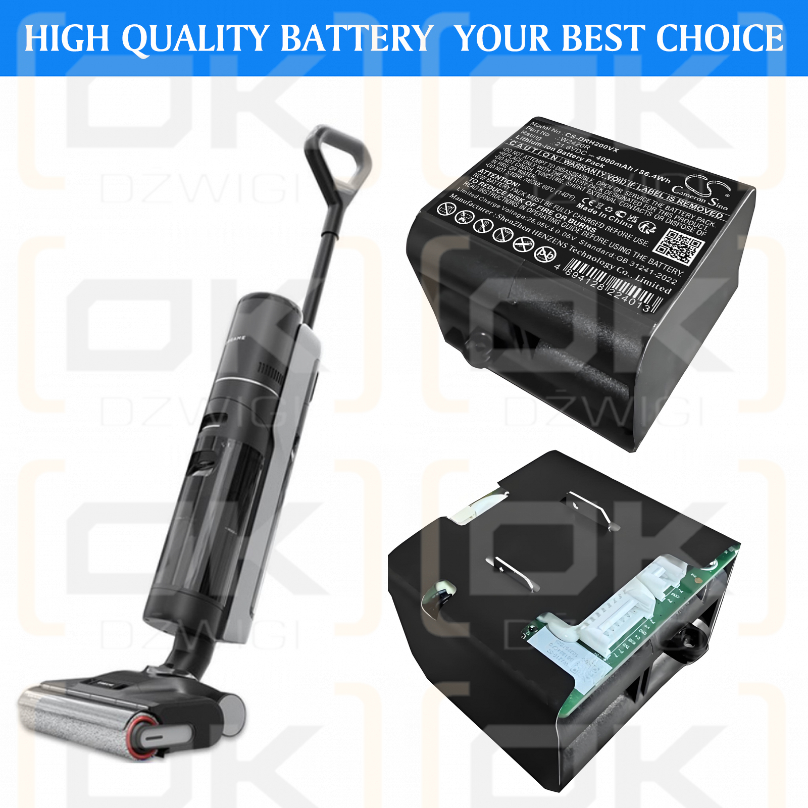 Dreame H20ce / W2420R 4000 mAh Li-Ion 21,6 V (Cameron Sino)