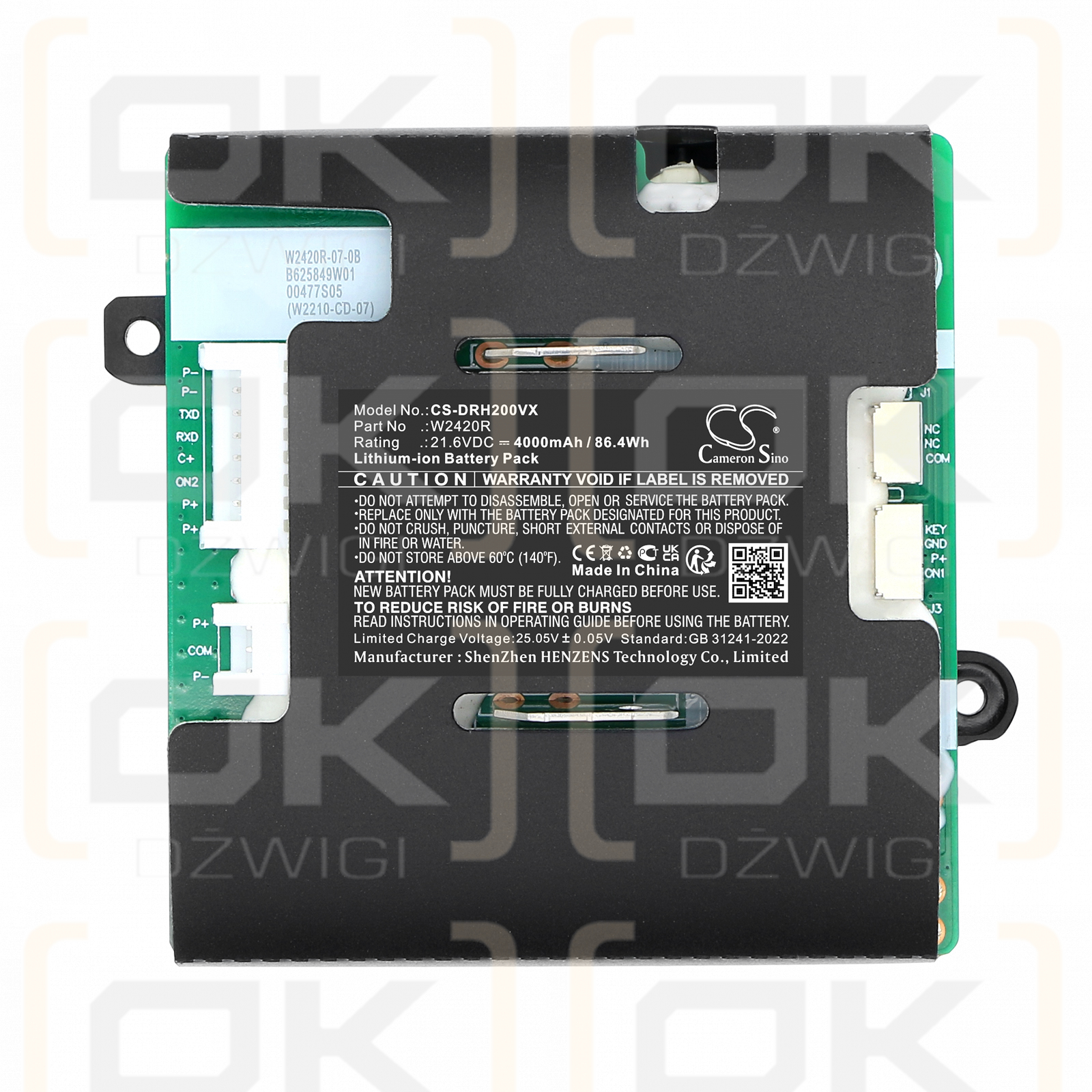 Dreame H20ce / W2420R 4000 mAh Li-Ion 21,6 V (Cameron Sino)