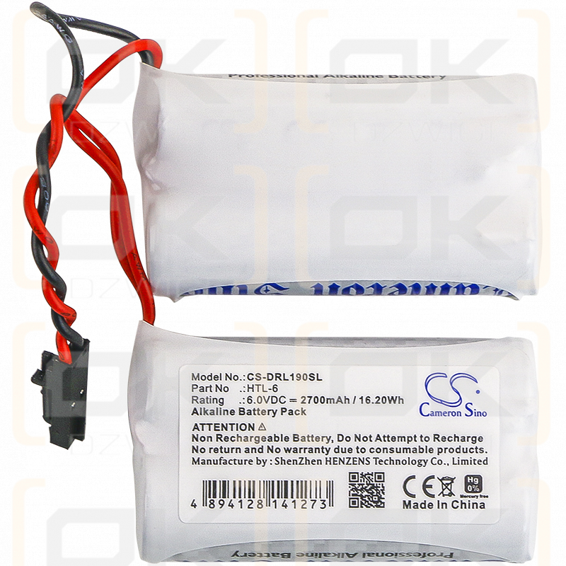 Saflock 6800121/6800-12-1 2700mAh Alcalino 6.0V (Cameron Sino)