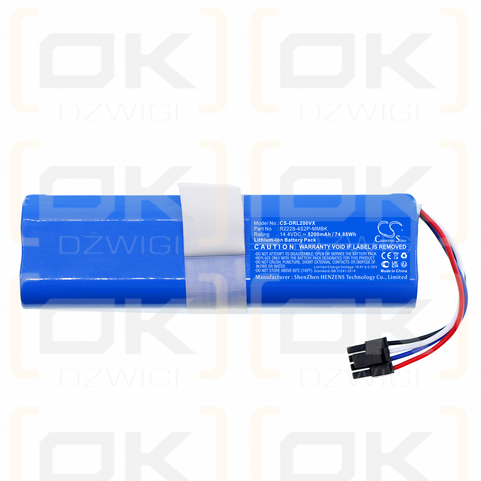 Dreame L10s Ultra Gen2 / R2228-4S2P-MMBK 5200mAh Li-ion 14.4V (Cameron Sino)