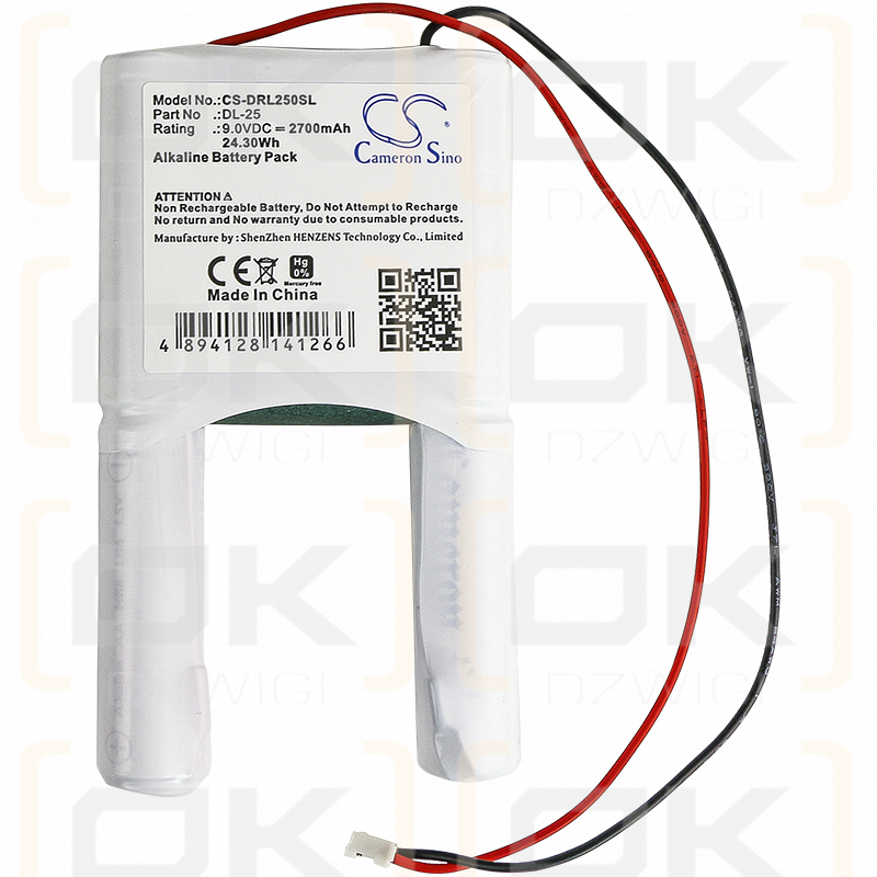 NABC HTL10 2700mAh Alkaline 9.0V (Cameron Sino)