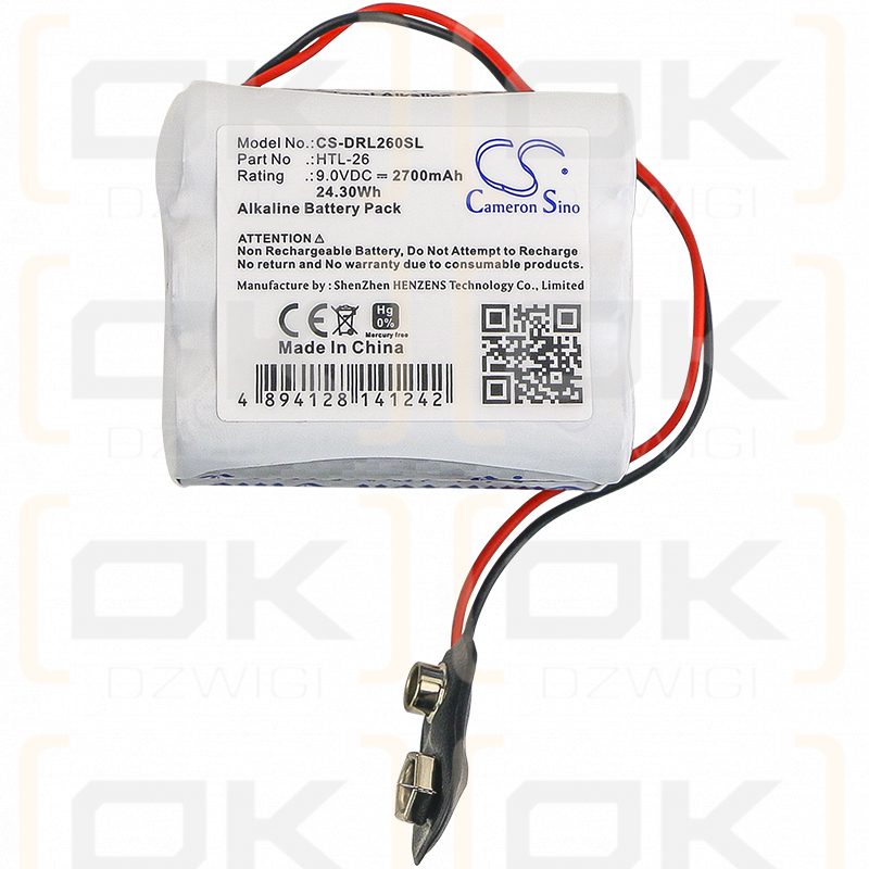 Vingcard 1200 / HTL-26 2700 mAh Alkaline 9,0 V (Cameron Sino)